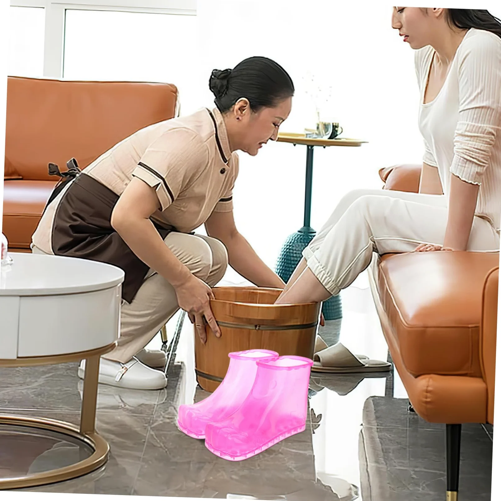 Plastikowe Do Pedicure i Kąpieli Stóp Przezroczysty Poidełko Łatwe Czyszczenie Komfortowe Do Relaksu i Pielęgnacji Domowej Wielofunkcyjny