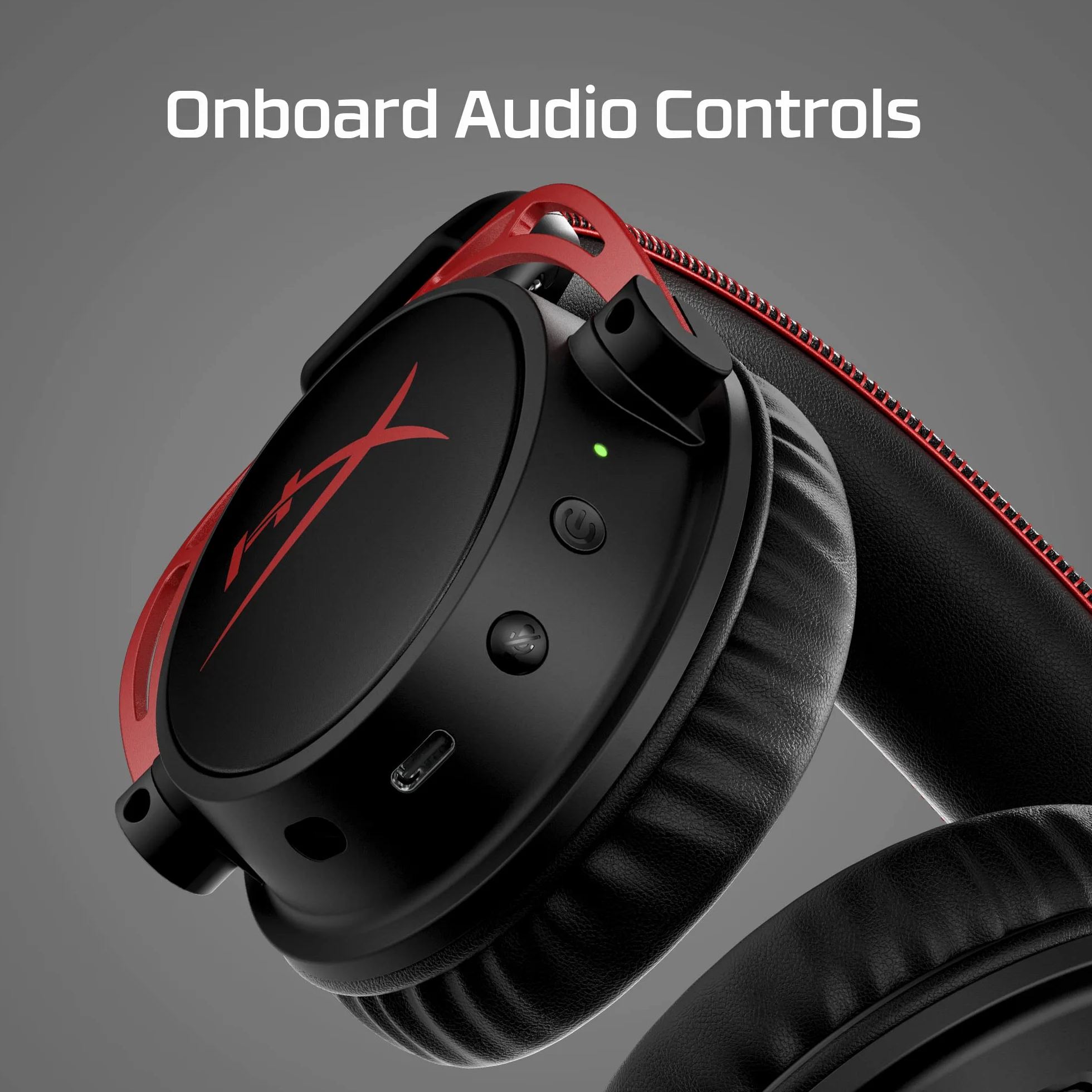 HyperX Cloud Alpha Wireless - zestaw słuchawkowy do gier do komputera, żywotność baterii 300 godzin, słuchawki DTS: X przestrzenne audio, pianka pamięci, redukcja szumów, Czarny/czerwony