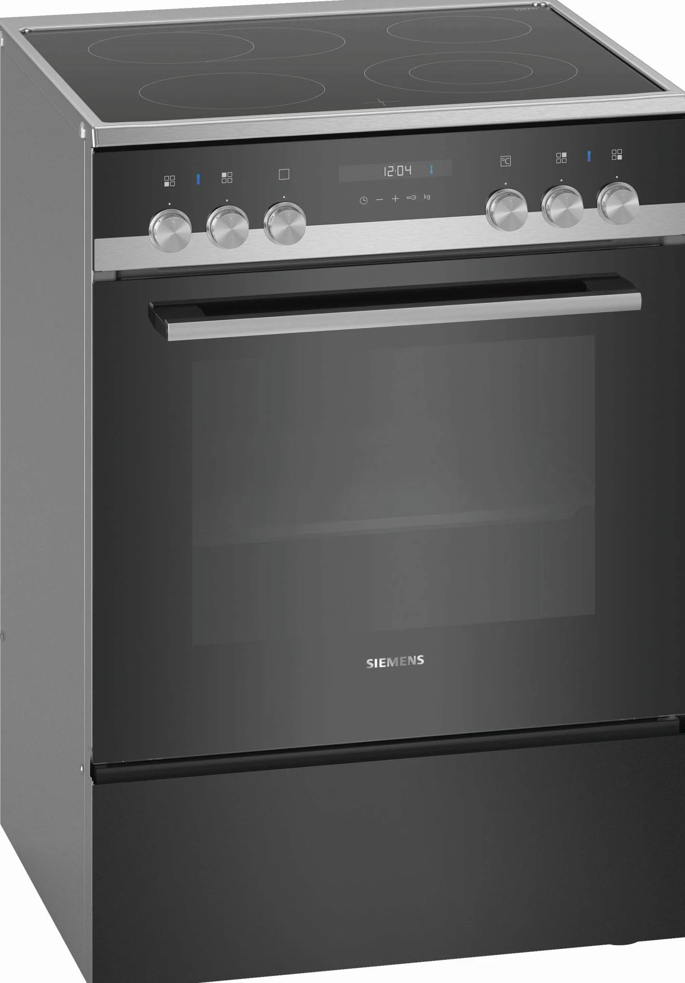 Siemens HK9S5A240 iQ500 wolnostojąca kuchenka elektryczna 60 cm stal nierdzewna ecoClean cookControl10