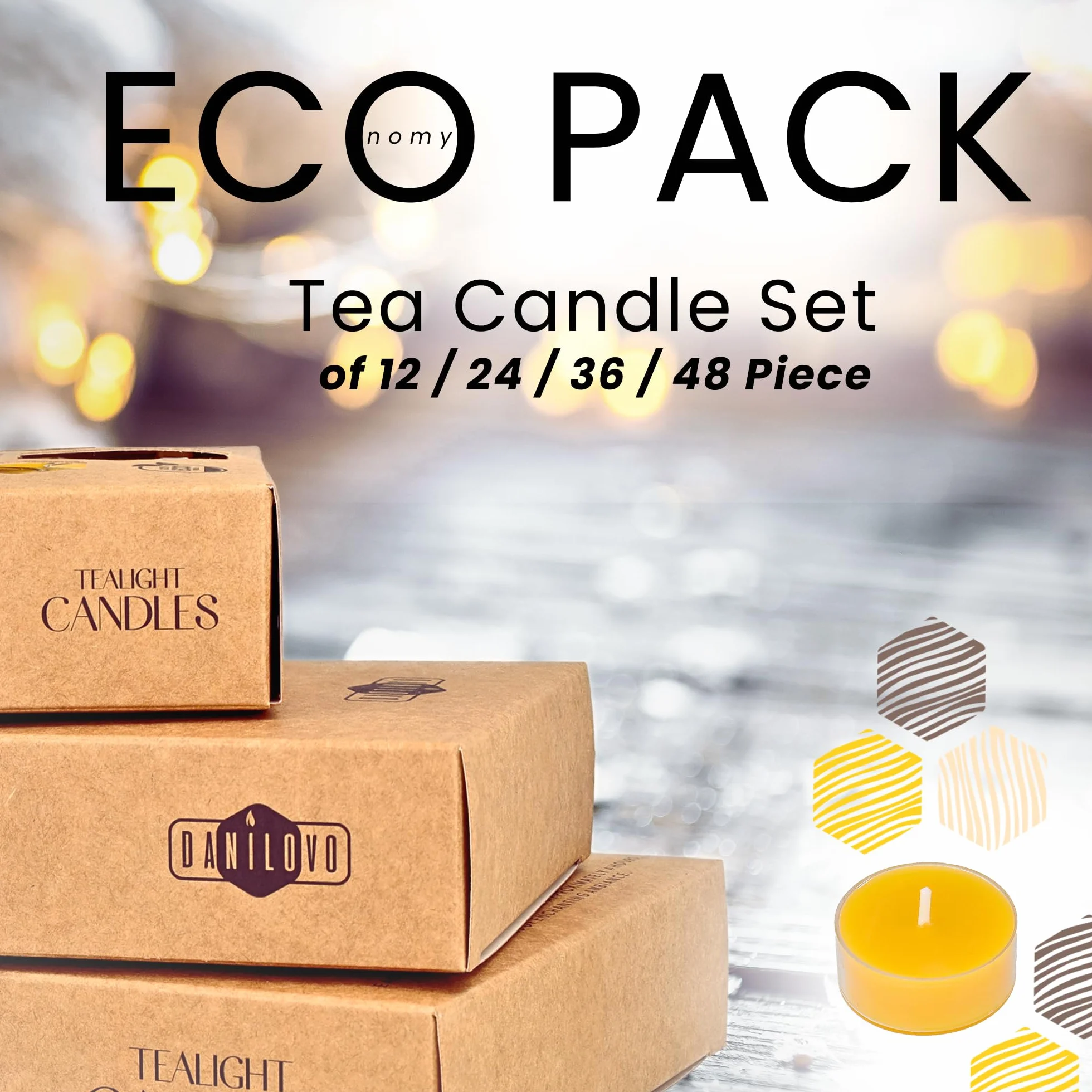 Świece tealight z czystego wosku pszczelego bawełniane knoty opakowanie 12 sztuk 4 godziny palenia