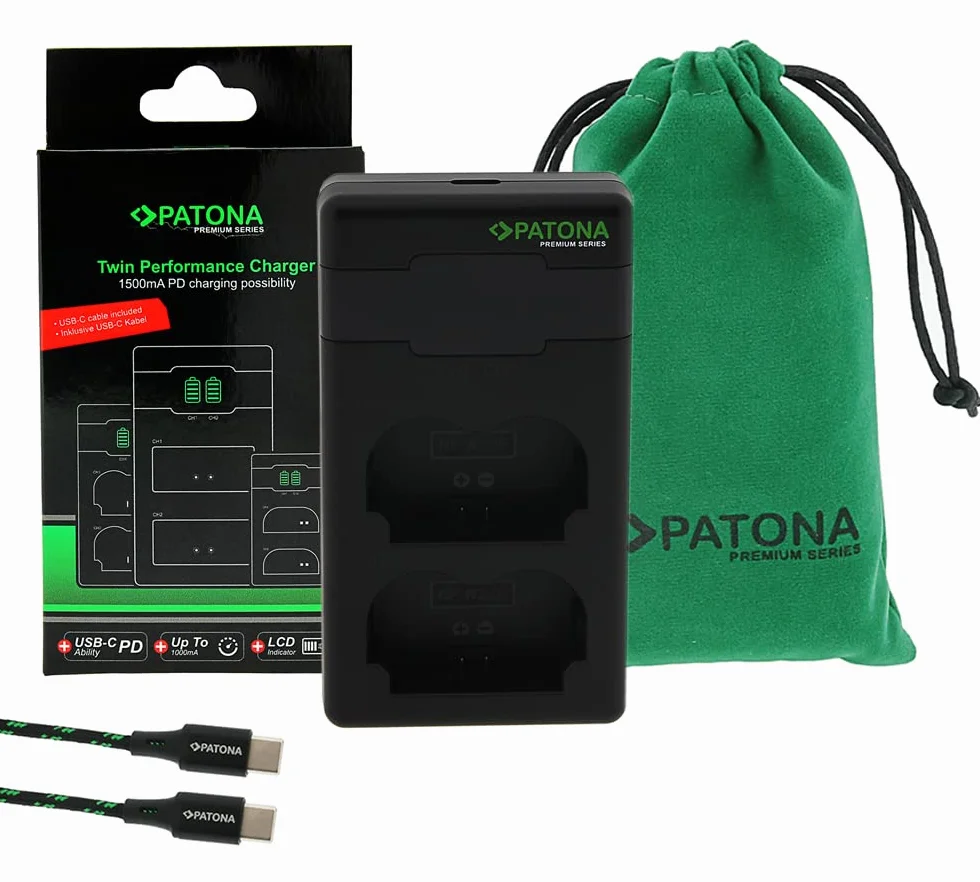 PATONA V1 Protect 2 x akumulator NP-W235 (2600mAh) z czujnikiem NTC i obudową V1 - z ładowarką USB PD Performance 161888 (maks. 1500 mA)