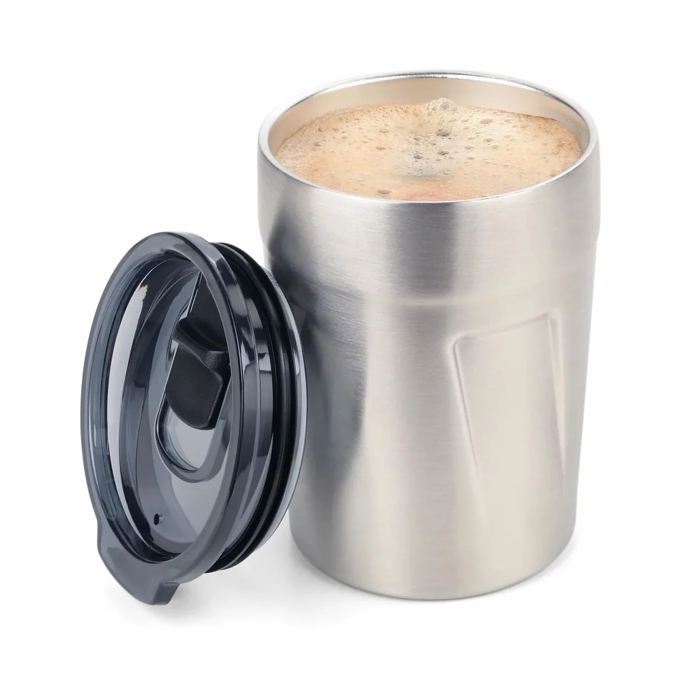 Troika Kubek termiczny do espresso, kawy, gorących napojów, Espresso Doppio, izolacja próżniowa z podwójnymi ściankami, maks. 160 ml, pokrywka (nie zawiera BPA), zasuwa zamykana, odporna na