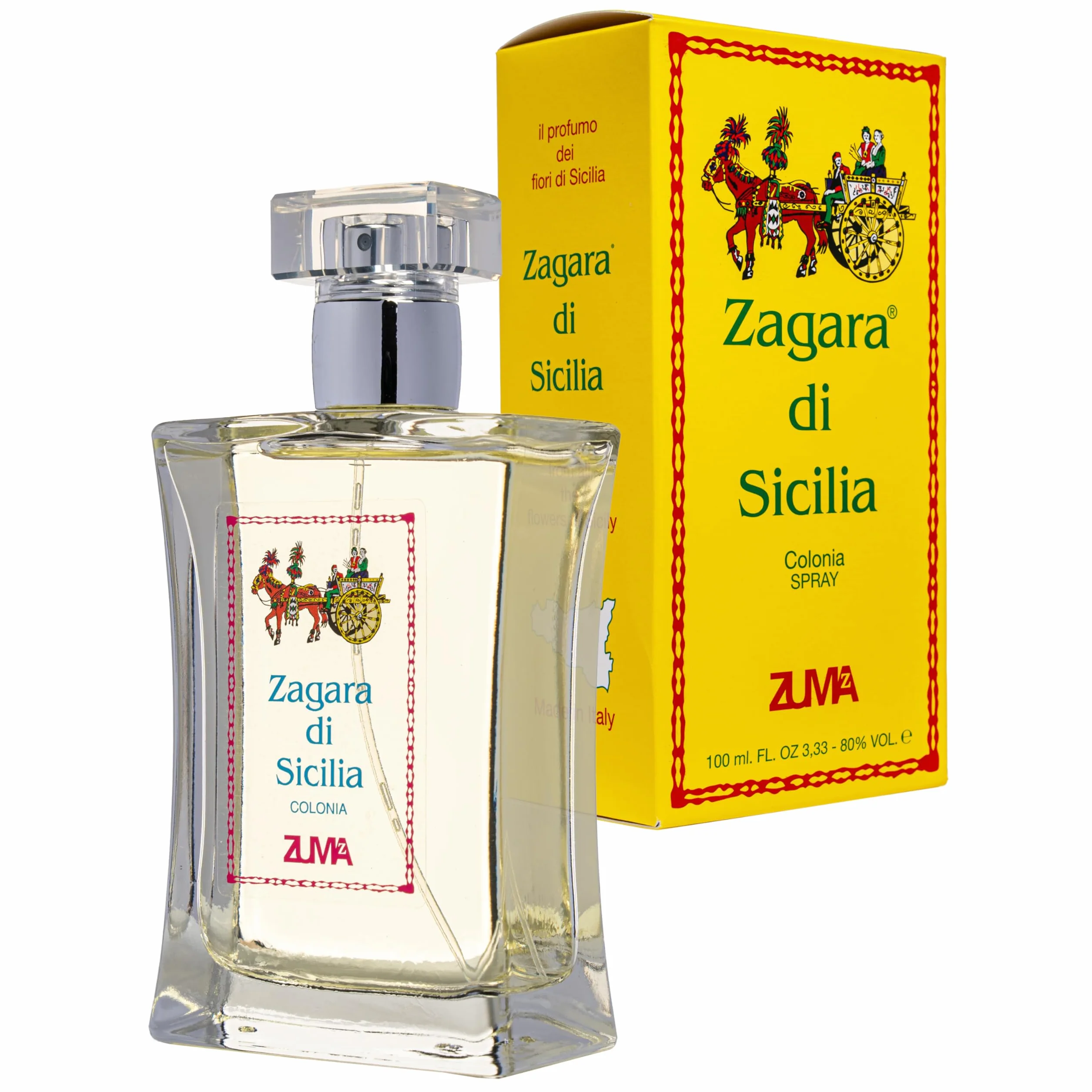 Perfumy Zuma - Zapach Zagara by Sycylia Kolonia Unisex Kwiatowy Zapach Spray - Unikalne emocje Neroli i Nuty Kwiatowe Wyprodukowano we Włoszech (Zagara di Sicilia 100 ml)