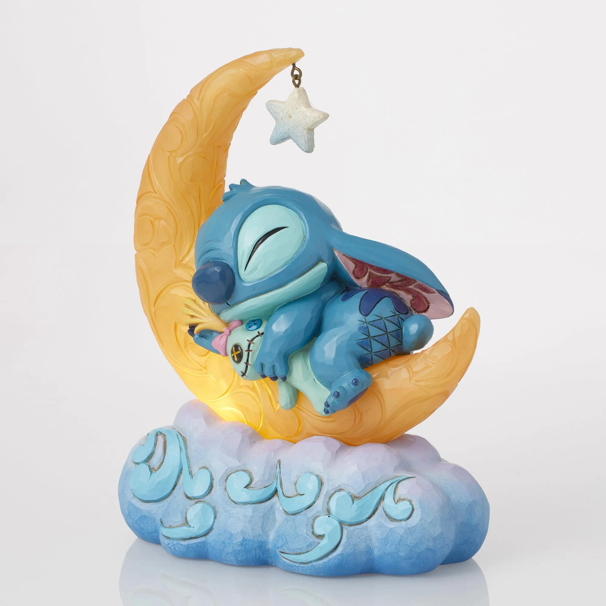 Disney Traditions Stitch and Scrump On Light Up Figurka Księżyca