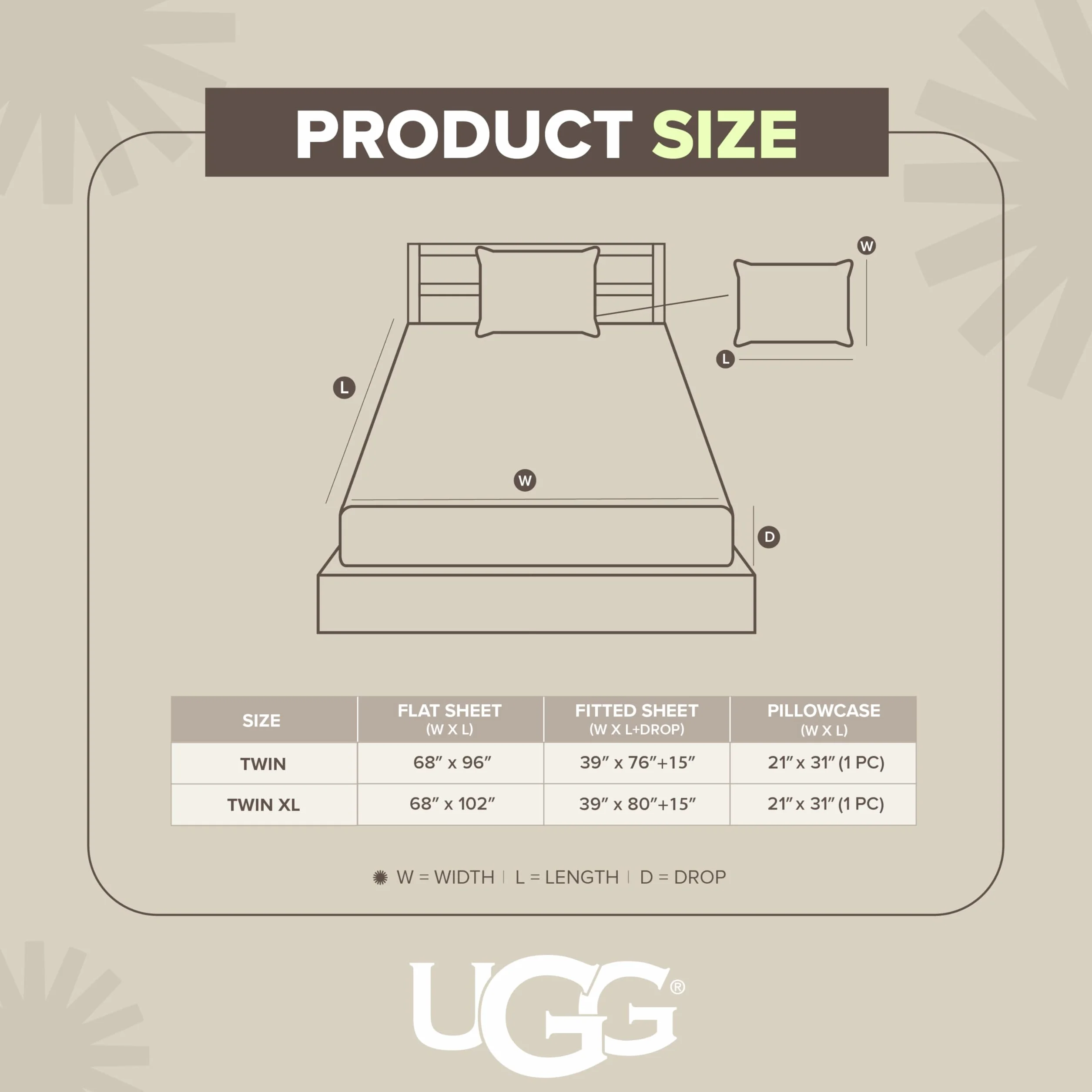UGG Alahna Twin XL 3-częściowy zestaw pościeli chłodzącej