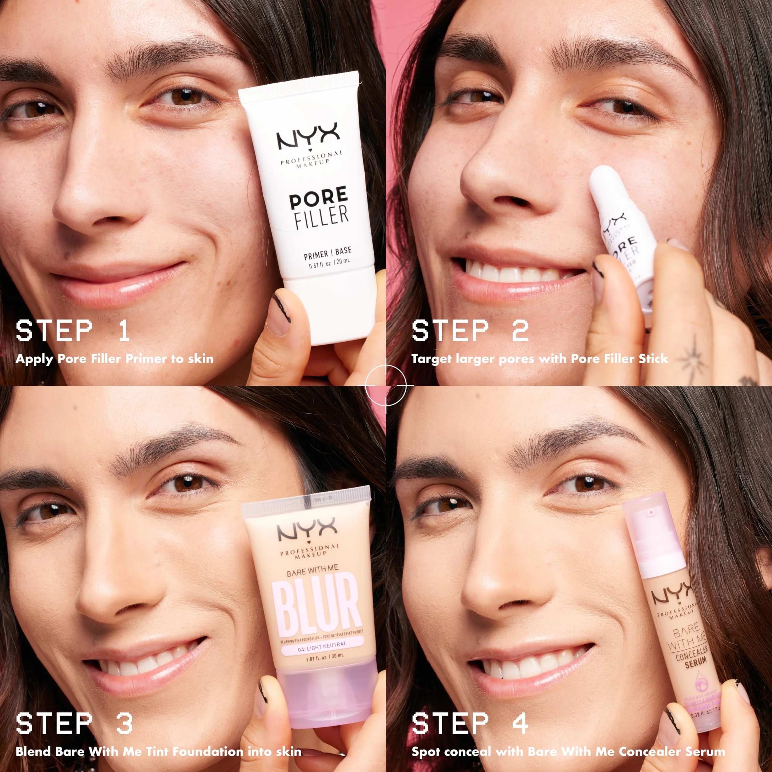 NYX Professional Makeup wygładzająca baza do makijażu, zaparzana witaminą E, wypełniona porami, przezroczysta