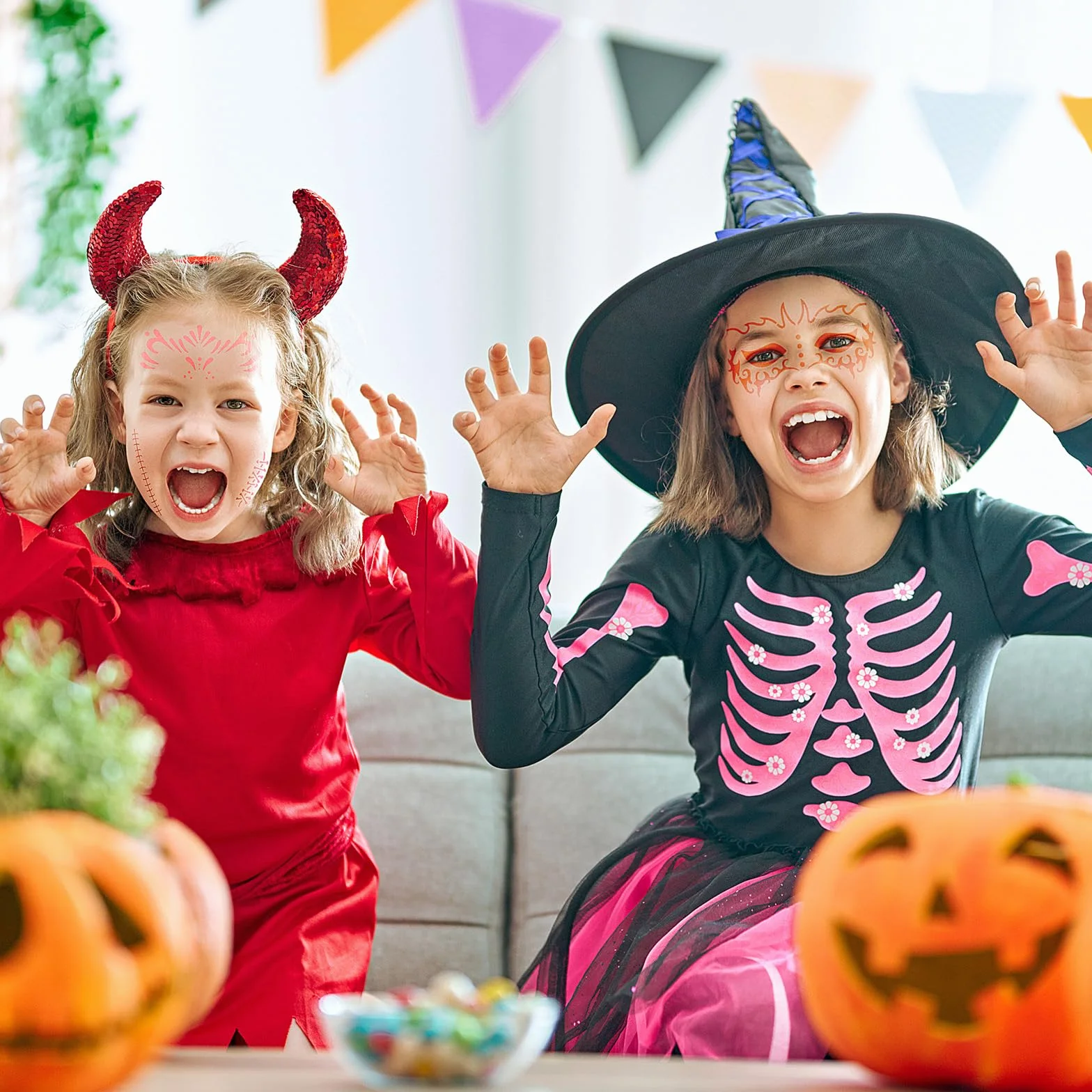 Szablon Farby Twarzy dla Dzieci Halloween Wielokrotnego Użytku Makijaż Party