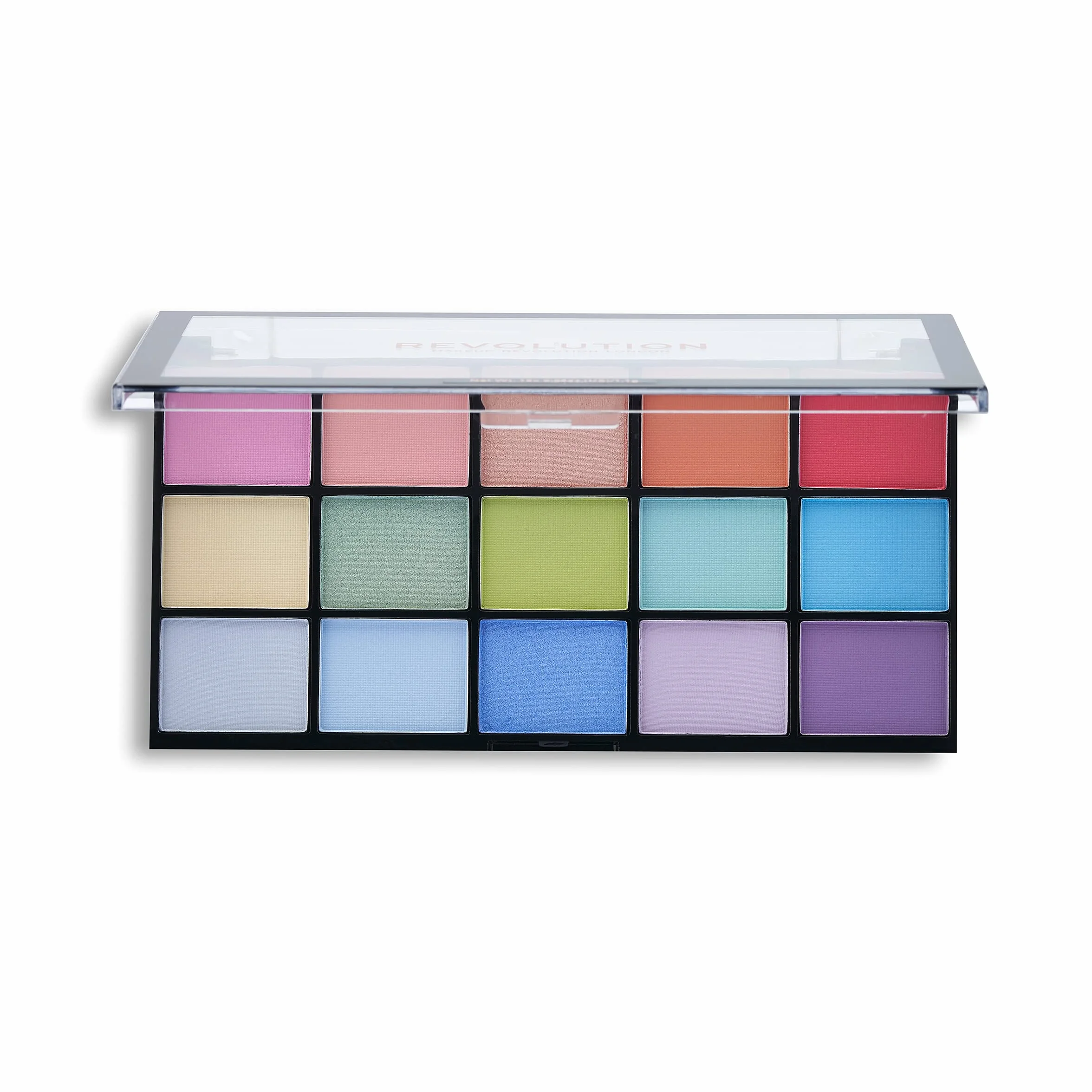 Revolution Beauty London Paleta cieni do powiek, metaliczne i matowe kolory do oczu, 15 odcieni, ciasto cukrowe, 16,5 g