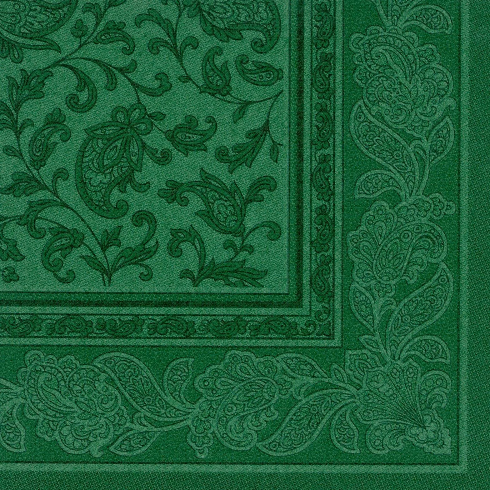 Papstar, 50 serwetek "ROYAL Collection" składane na 1/4 40 cm x 40 cm ciemnozielone "Ornaments", #11666