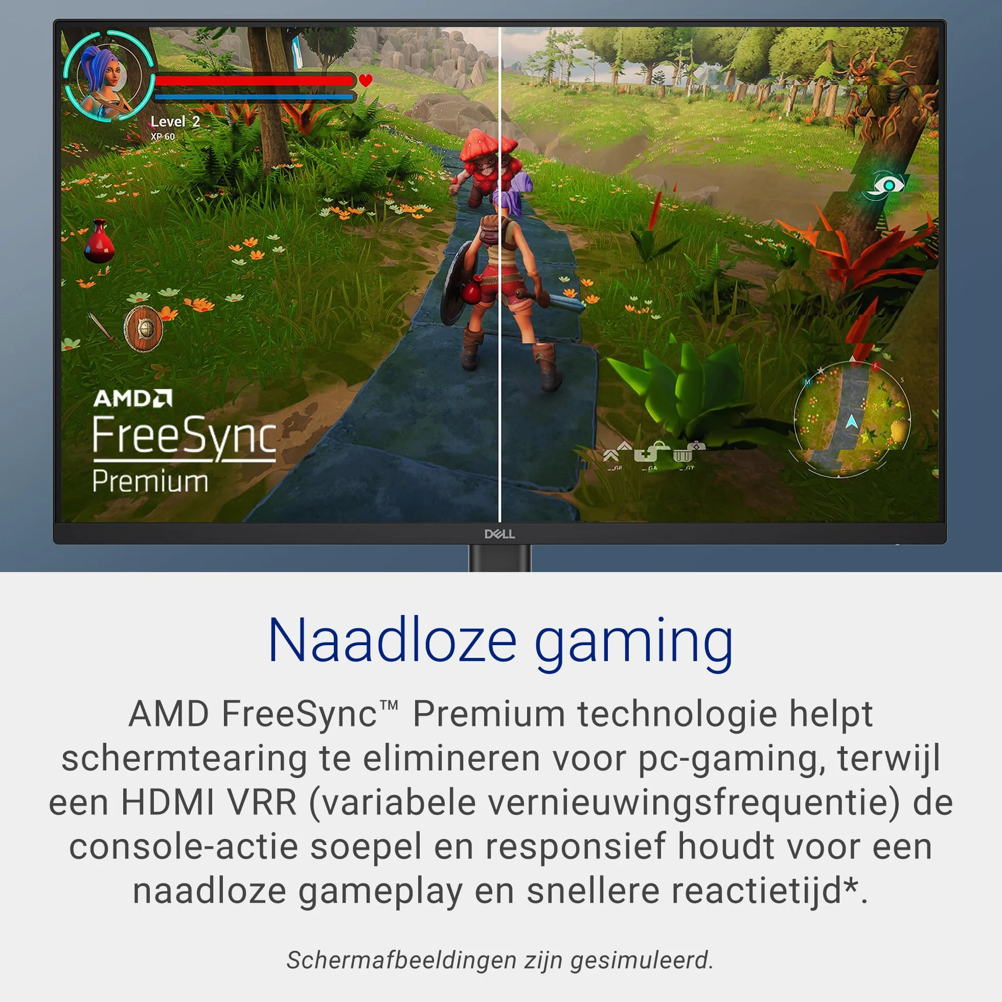 Dell 24 monitor gamingowy – SE2425HG, Full HD (1920 x 1080), 200 Hz, szybki IPS, 1 ms, AMD FreeSync Premium, 99% sRGB, VESA (100 x 100 mm), DisplayPort, 2 HDMI, 3 lata, czarny