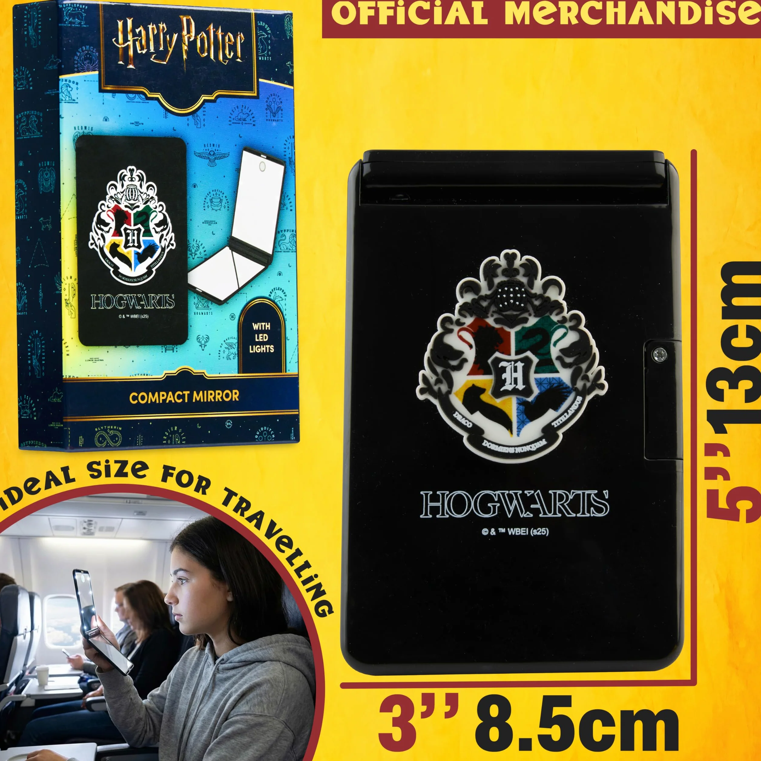 Get Trend Harry Potter lusterko do makijażu ze światłem (czarne)