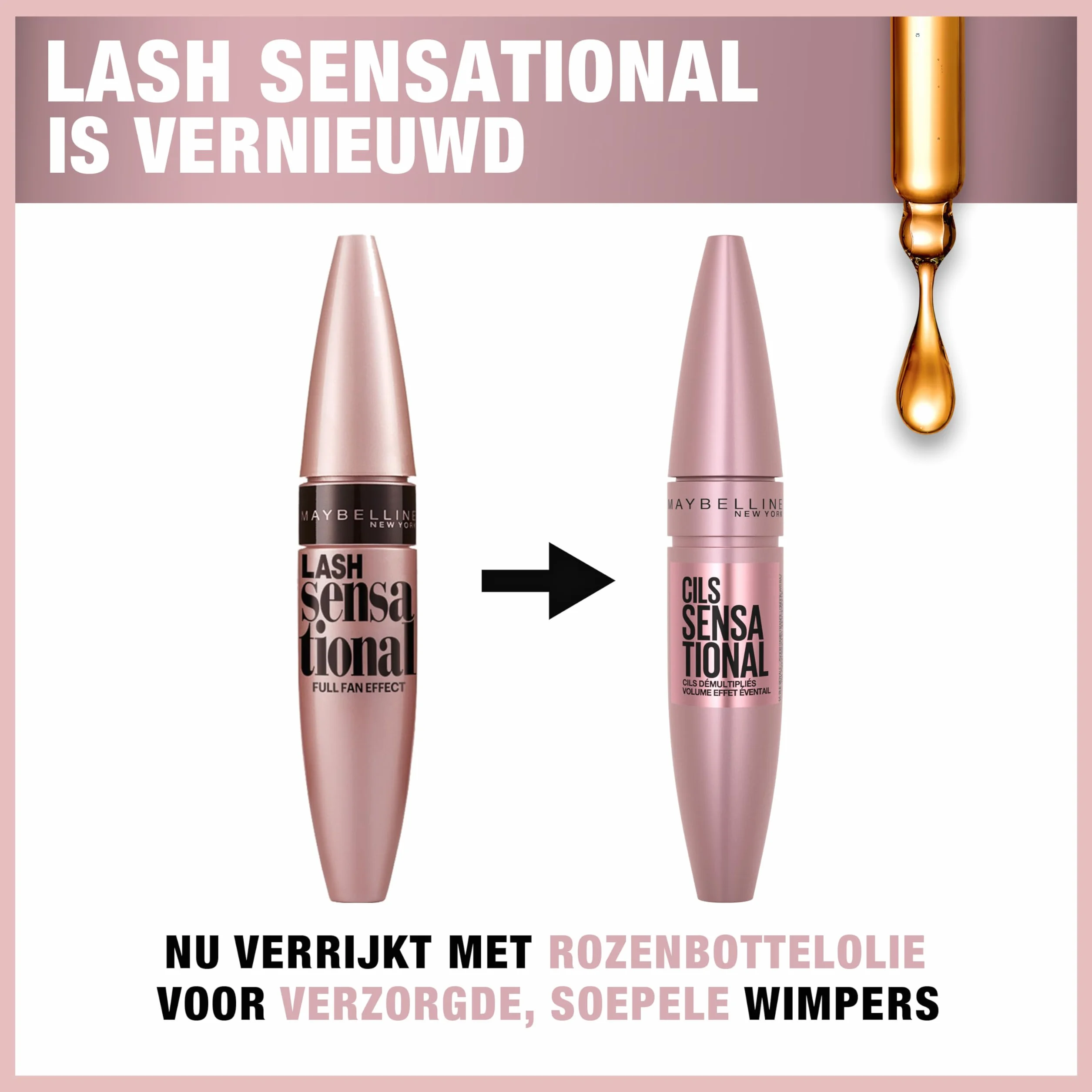 Maybelline New York Lash Sensational rozdzielający i pogrubiający tusz do rzęs, maskara nadająca objętość bez grudek i sklejania, wyrazista czerń, 01 Very Black, 9,5 ml