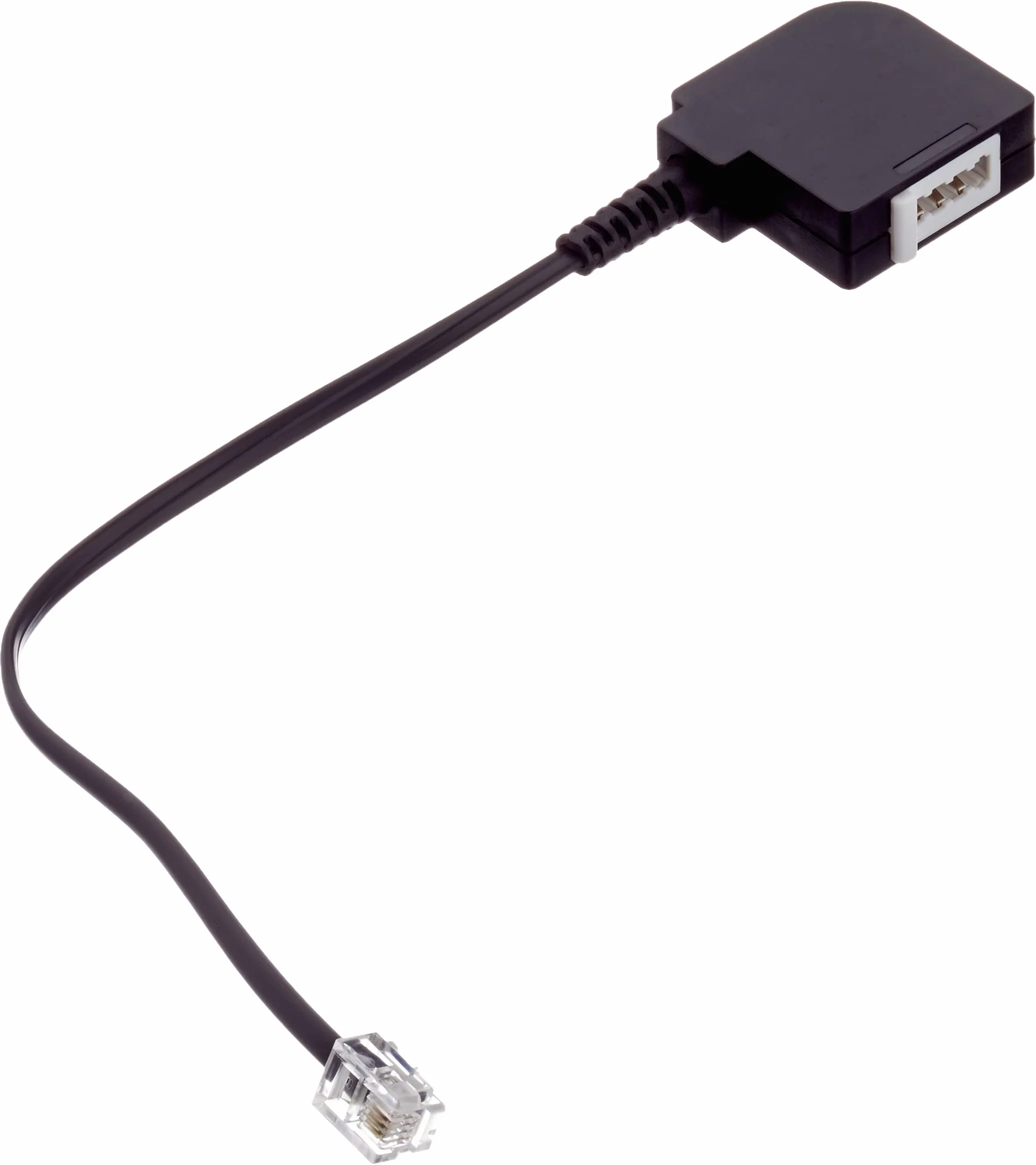Wentronic 68584 Adapter do Telefonu RJ11 Wtyczka do Gniazda TAE F, Czarny