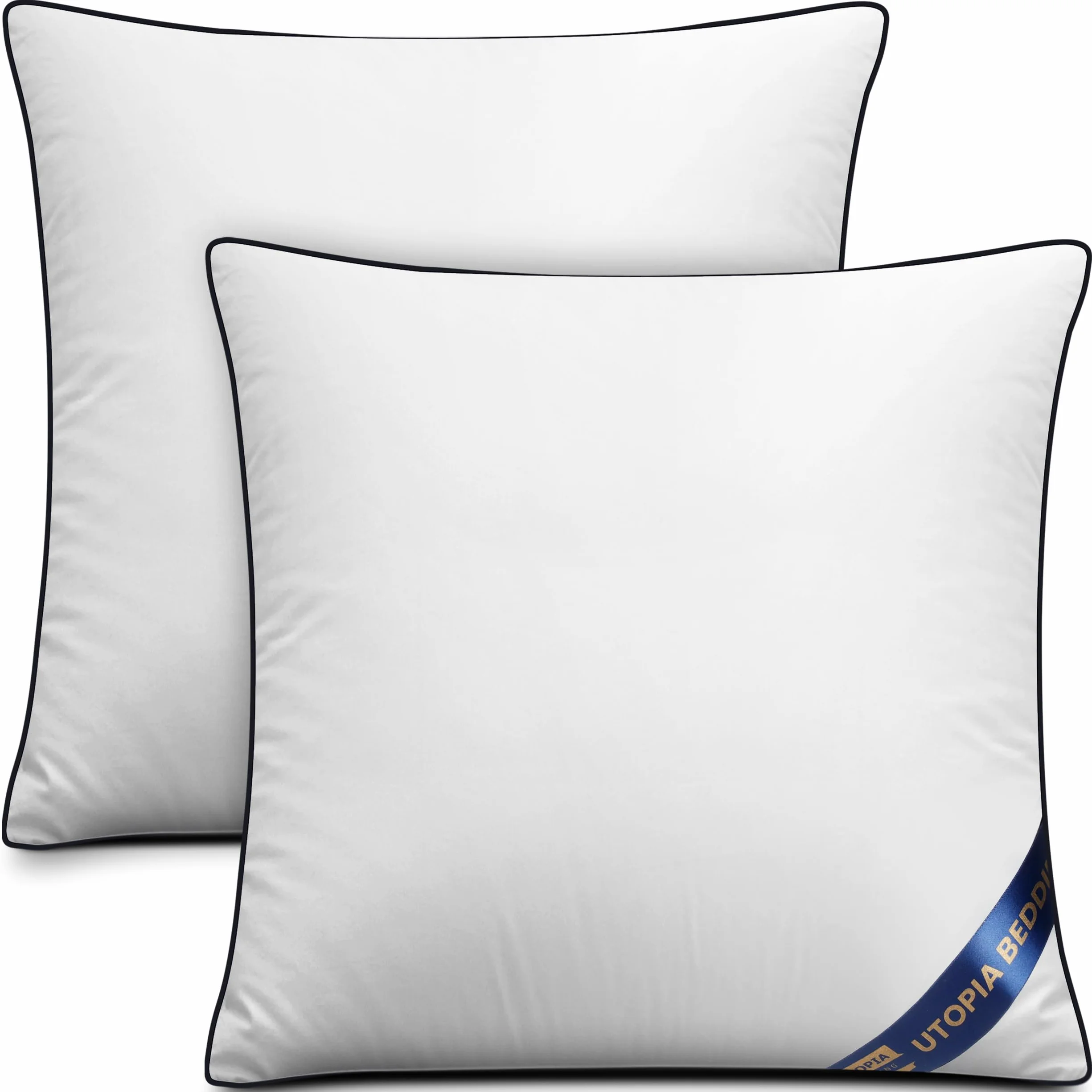 Utopia Bedding Poduszka Zestaw 2 Wkładki do Poduszek Hollowfibre 45x45 cm