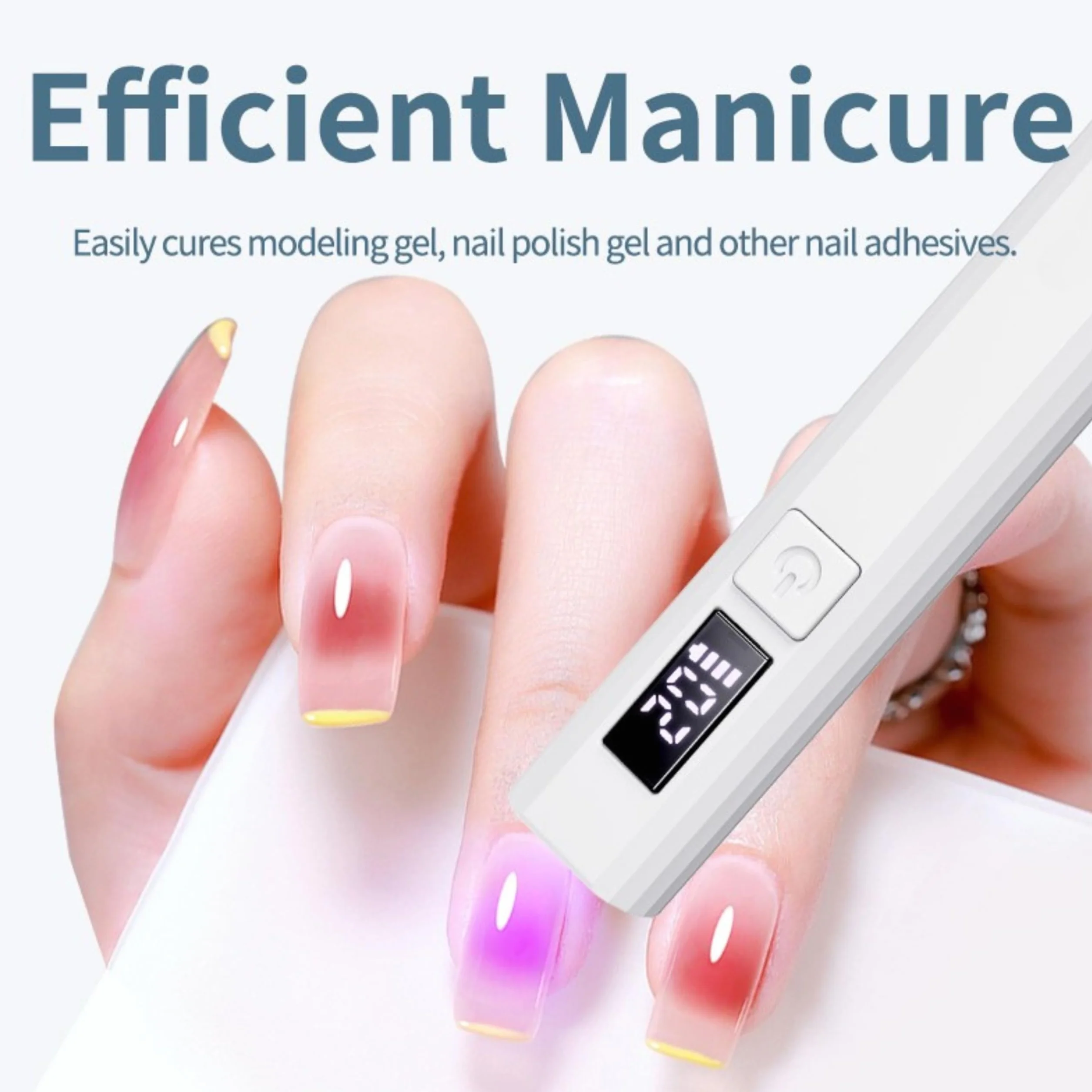 Lampka UV/LED do żelowych paznokci mini ładowalna ochrona skóry