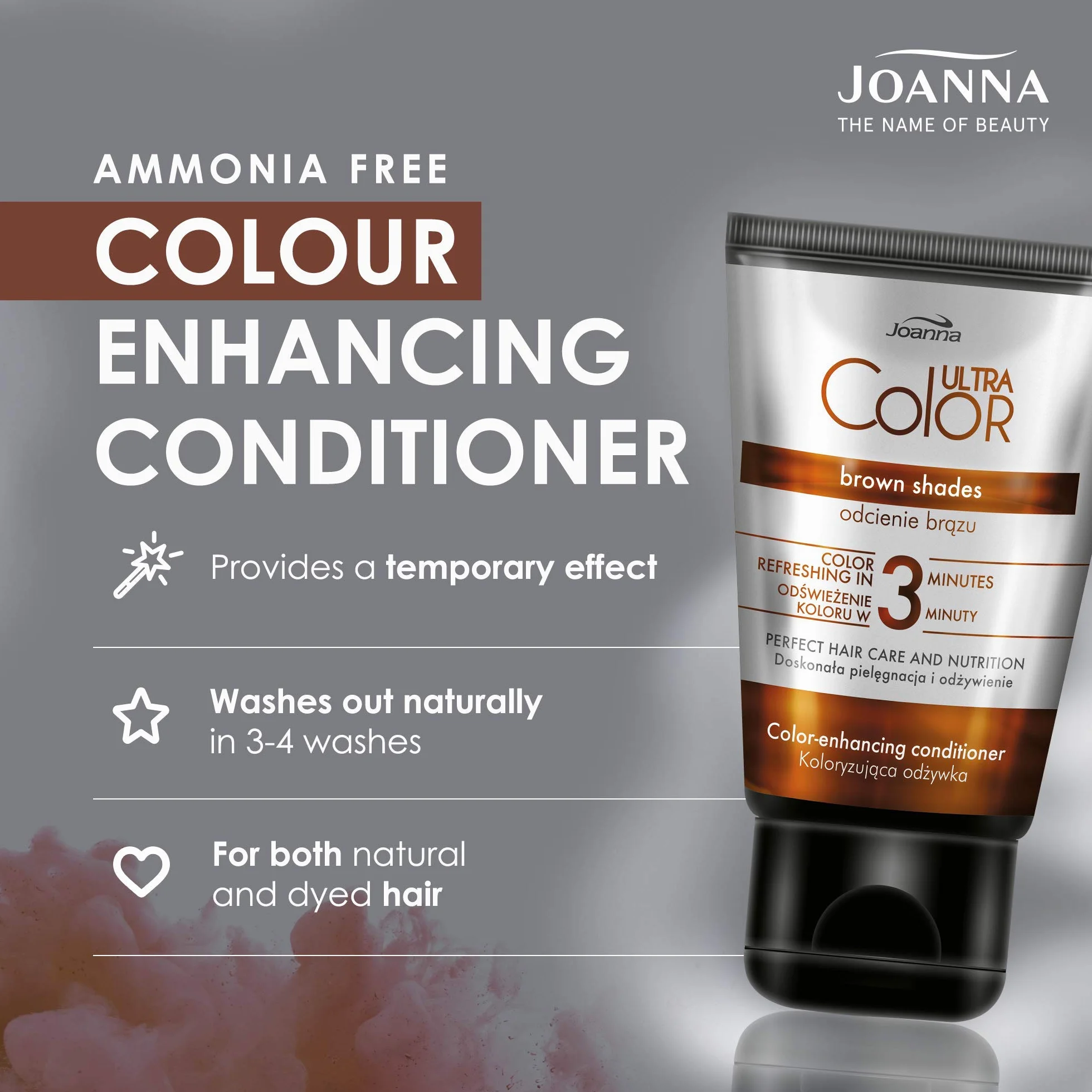 Joanna Ultra Color Color Protection Conditioner do odcieni brązowej Naturalne i farbowane włosy