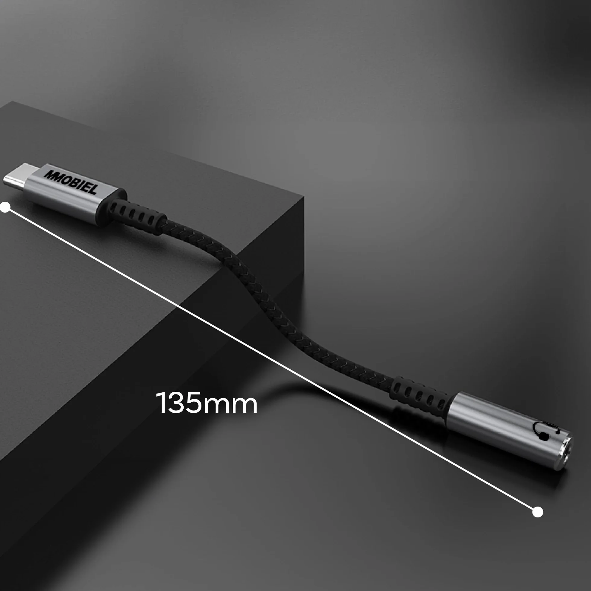 MMOBIEL USB-C na 3,5mm TRRS Gniazdo Słuchawkowe Jack-16Bit / 48Khz-USB-C na AUX Przewód Adaptera Kompatybilny z Samsung Galaxy S26/S25, iPad, MacBook, iPhone 17 16 15, Pixel 8 i Nie Tylko - Aluminium