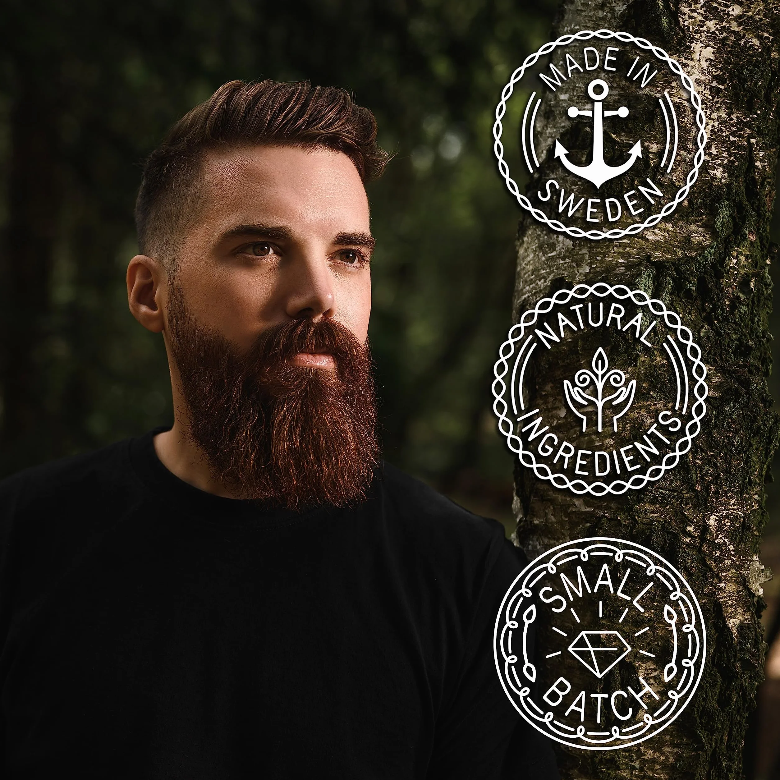 Natural Beard Oil for Men – UNSCENTED Beard Moisturizer Oil – Zawiera odżywczy jojoba + olejek arganowy – nawilżający zmiękczacz do brody dla mężczyzn dla zdrowszego wzrostu włosów 30ml