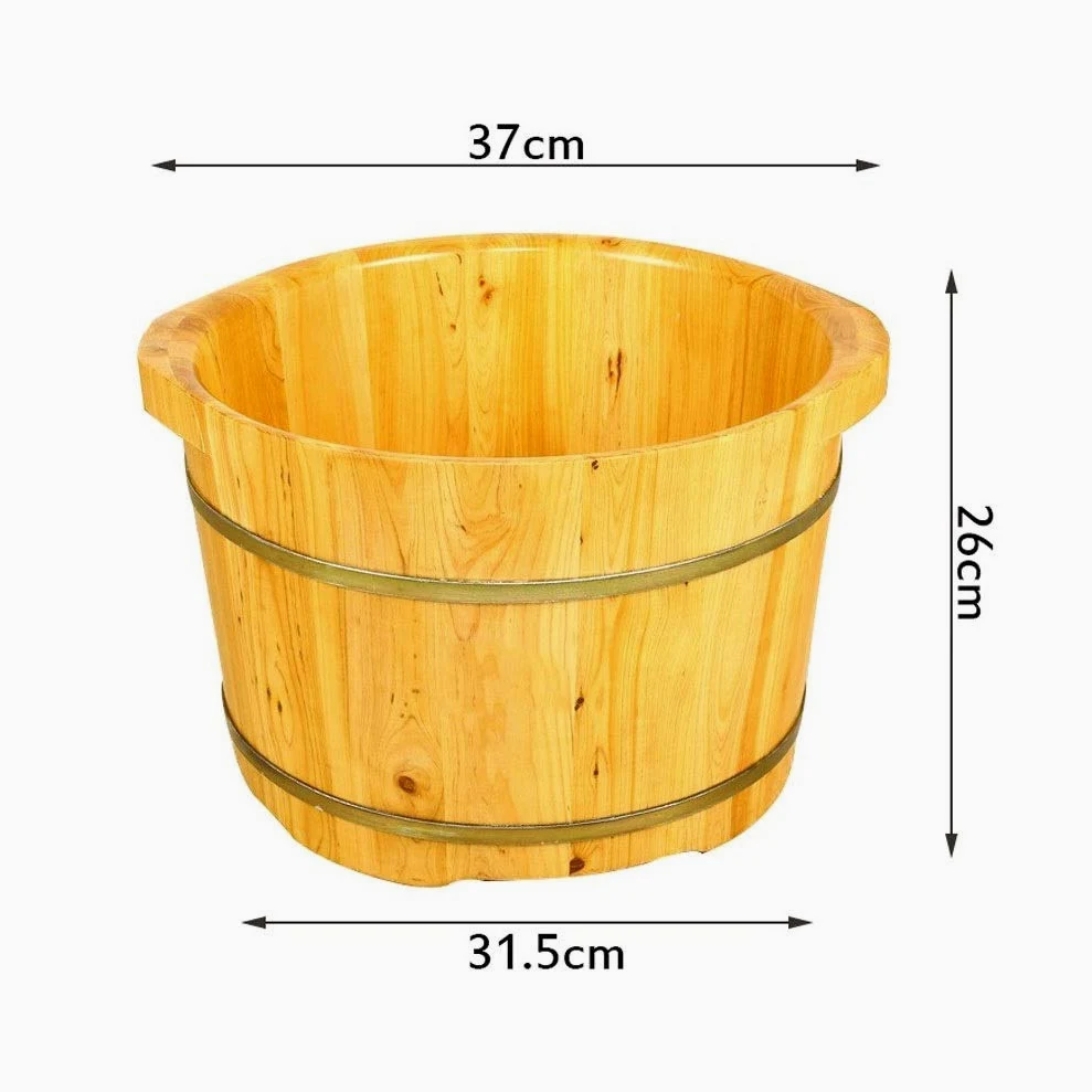Drewniane wiadro do kąpieli stóp Wanna z hydromasażem do stóp, wiadro do moczenia stóp, umywalka do stóp dla dorosłych, wanna do stóp do moczenia stóp, drewniane wiadro do pedicure Super łat