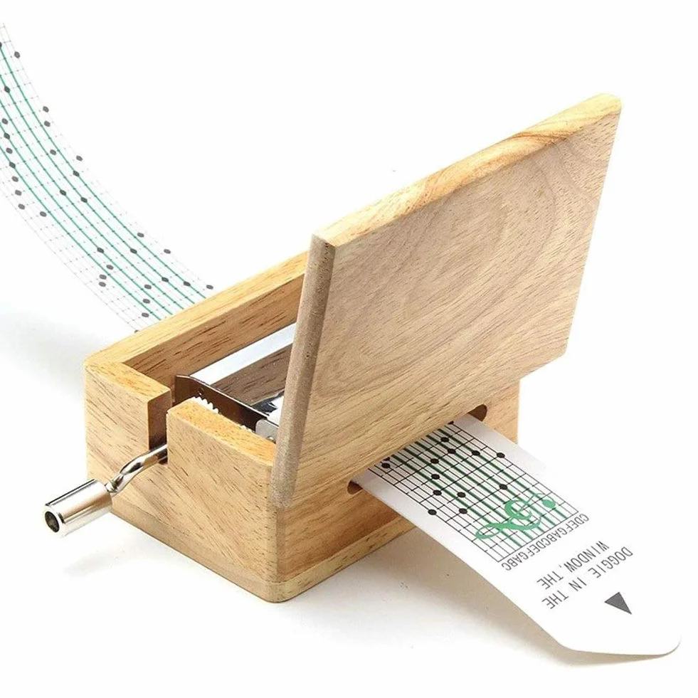 Pozytywka Music Box 15 Note DIY ręczna korbka do samodzielnego komponowania