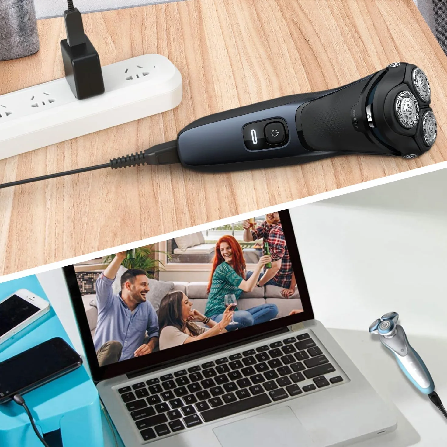 Philips HQ8505 Ładowarka USB 15V do golarki, kabel zastępczy kompatybilny z Series 3000 5000 One Blade QP6520 QP6510