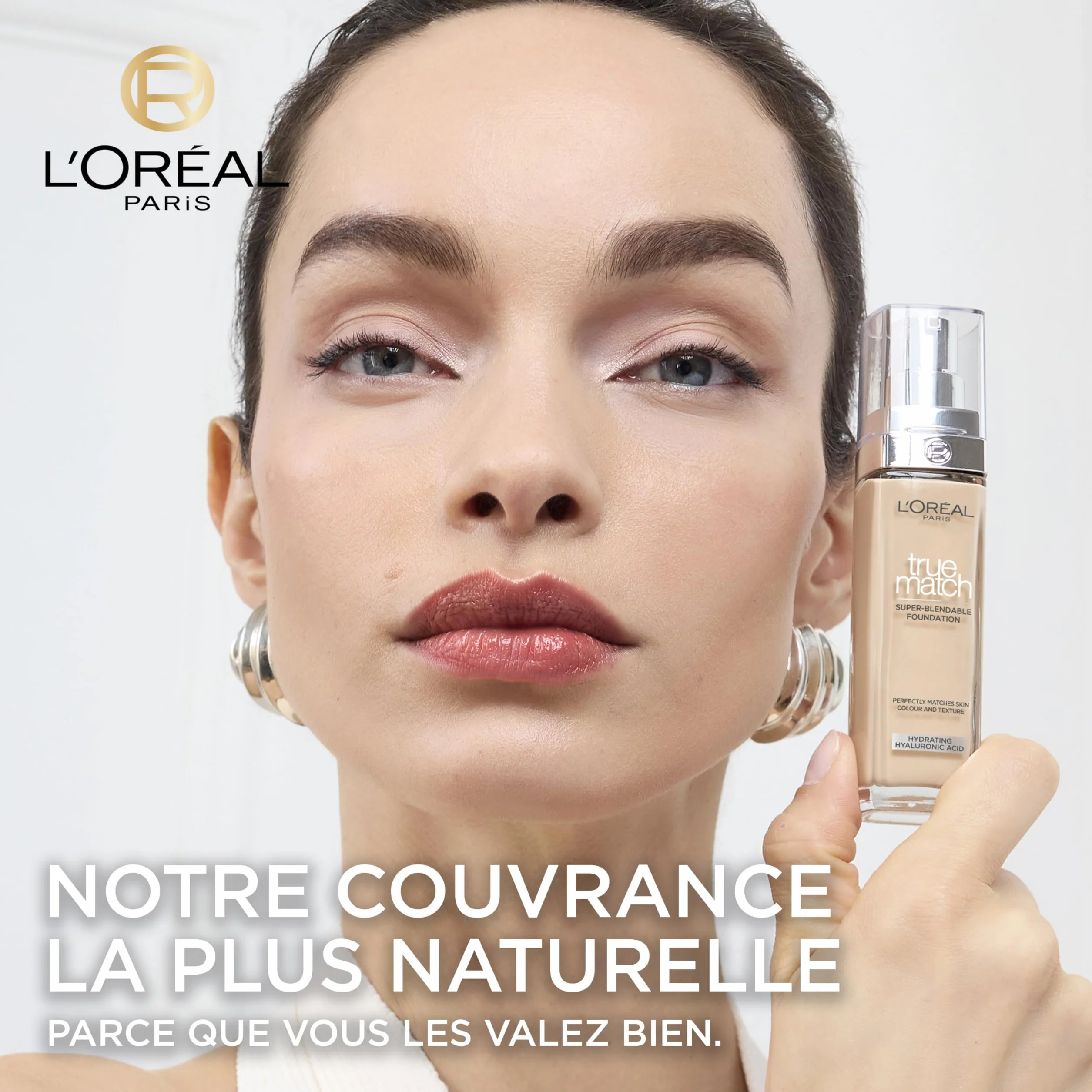 L'Oréal Paris True Match trwały podkład do twarzy w płynie, pielęgnujący z kwasem hialuronowym, SPF 17, 3.D/3.W Golden Beige, 30 ml