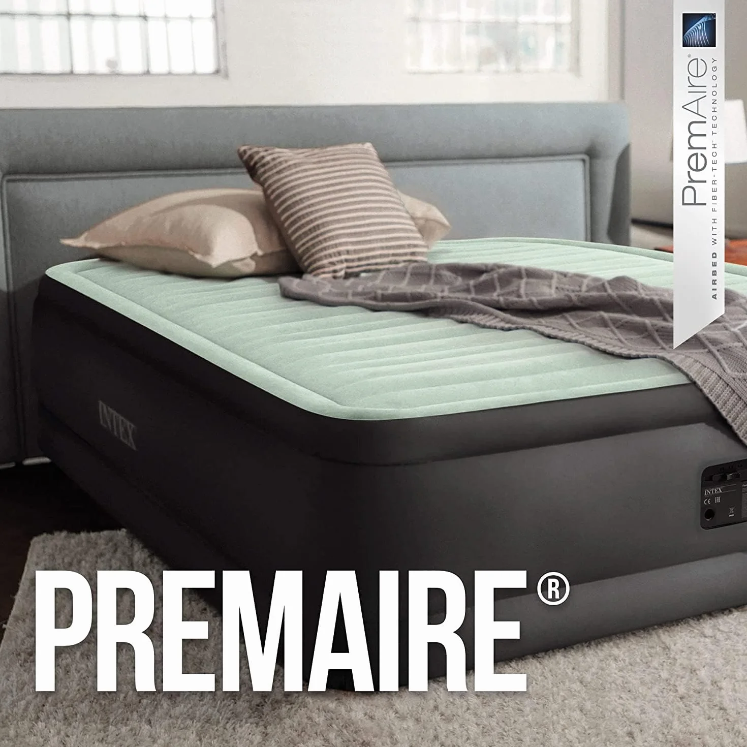 Intex 64902ND Materasso Dura-Beam PremAire Singolo Autogonfiante 99x191x46 cm