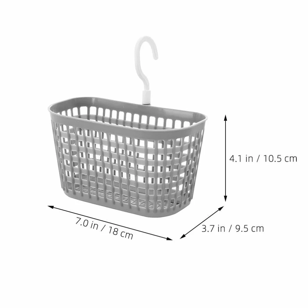 MAGICLULU 6kawałki Wiszące Kosze Plastikowe Do Łazienki i Kuchni z Hakami Organizer Ścienny Idealny Do Przechowywania Przyborów Higienicznych i Warzyw