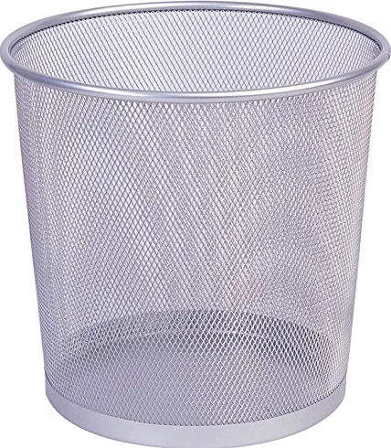 Kosz na śmieci Q-Connect metalowy 12L srebrny