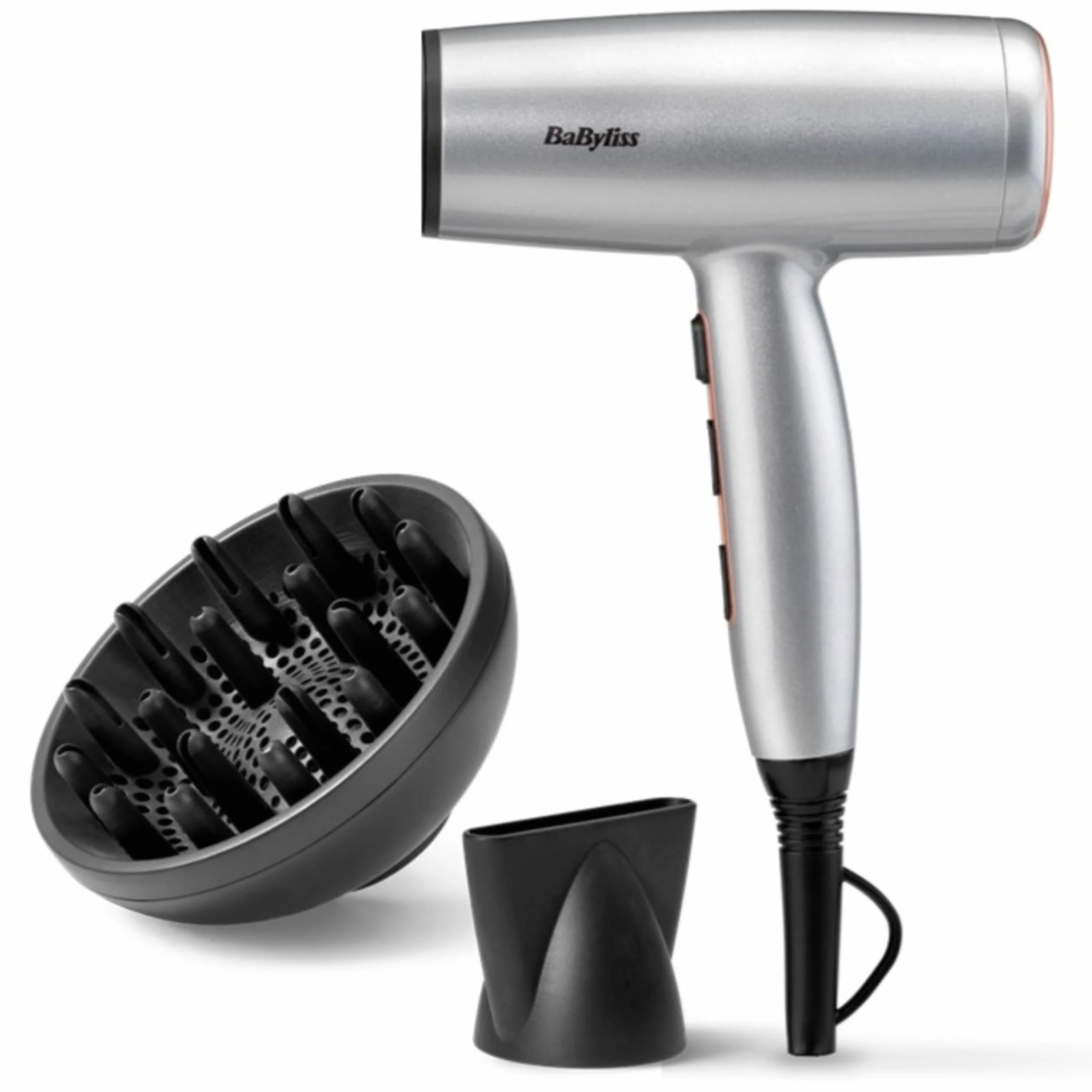 BaByliss Cosmos Prostownica do włosów – technologia ceramiczna Smooth-Glide, 3 ustawienia temperatury 180–235°C, do użytku na całym świecie, kolor srebrny, model ST260E