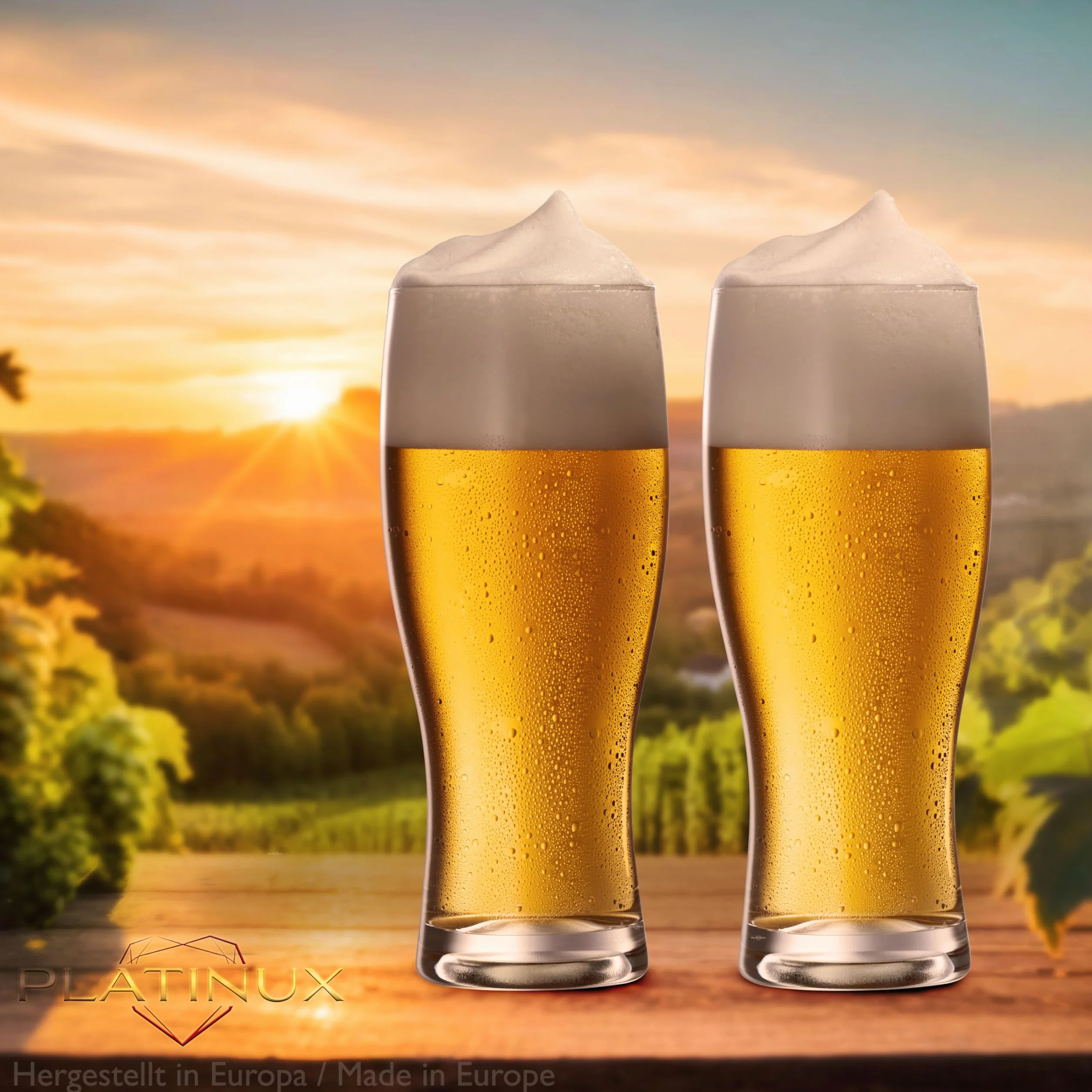 PLATINUX Szklanki do piwa 500 ml (maks. 640 ml) ze szkła zestaw 6-częściowy kufel do piwa pszenicznego wysoki kieliszek do piwa 0,5 l