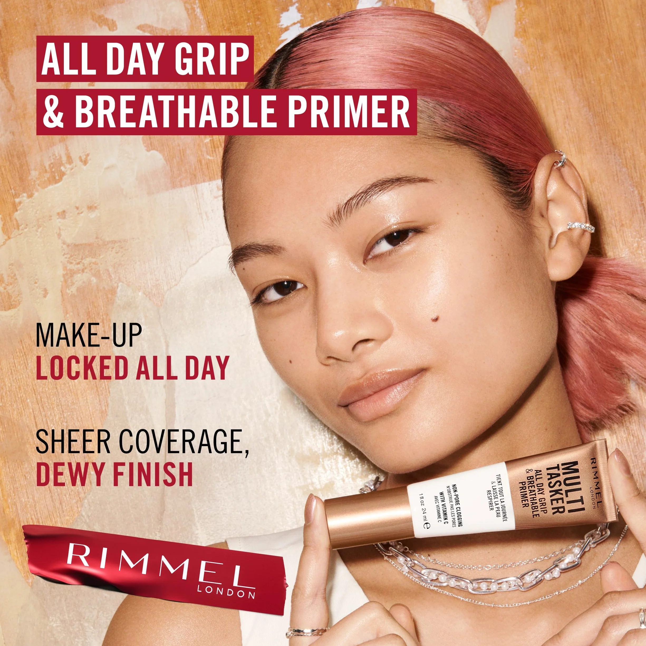Rimmel Multi-Tasker baza pod makijaż z witaminą C i kwasem hialuronowym, 24 ml