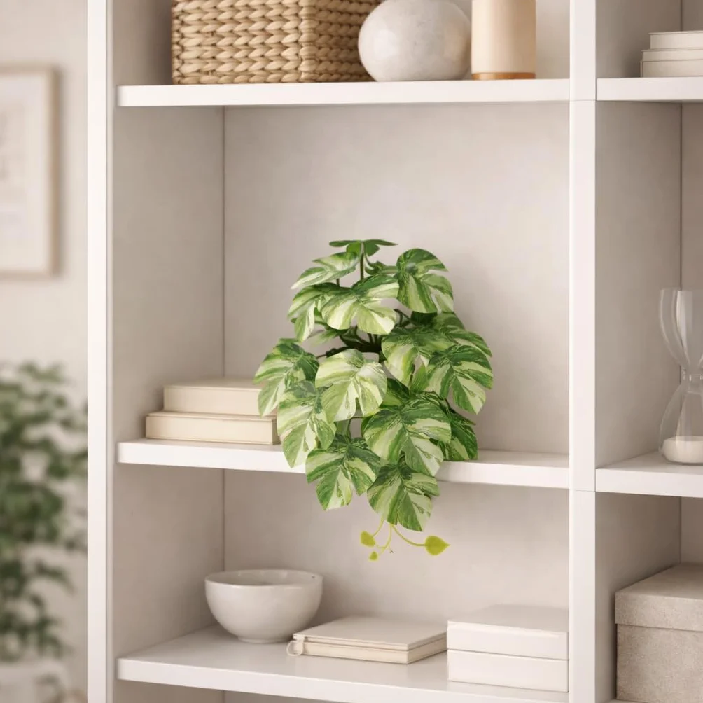 PASCH® Zestaw 3 sztucznych roślin wiszących: sztuczne rośliny jak prawdziwe | sztuczne rośliny wiszące | sztuczna roślina wisząca w doniczce | sztuczna roślina wisząca z doniczką (zestaw dżungli