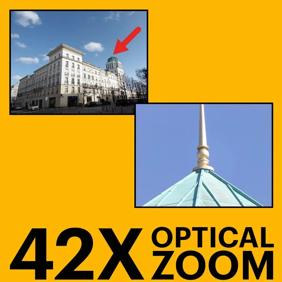 KODAK Pixpro Astro Zoom AZ425 mostek do aparatu cyfrowego, 42 x zoom optyczny, szeroki kąt 24 mm, 20 megapikseli, LCD 3, Full HD 1080p, akumulator litowo-jonowy, czerwony