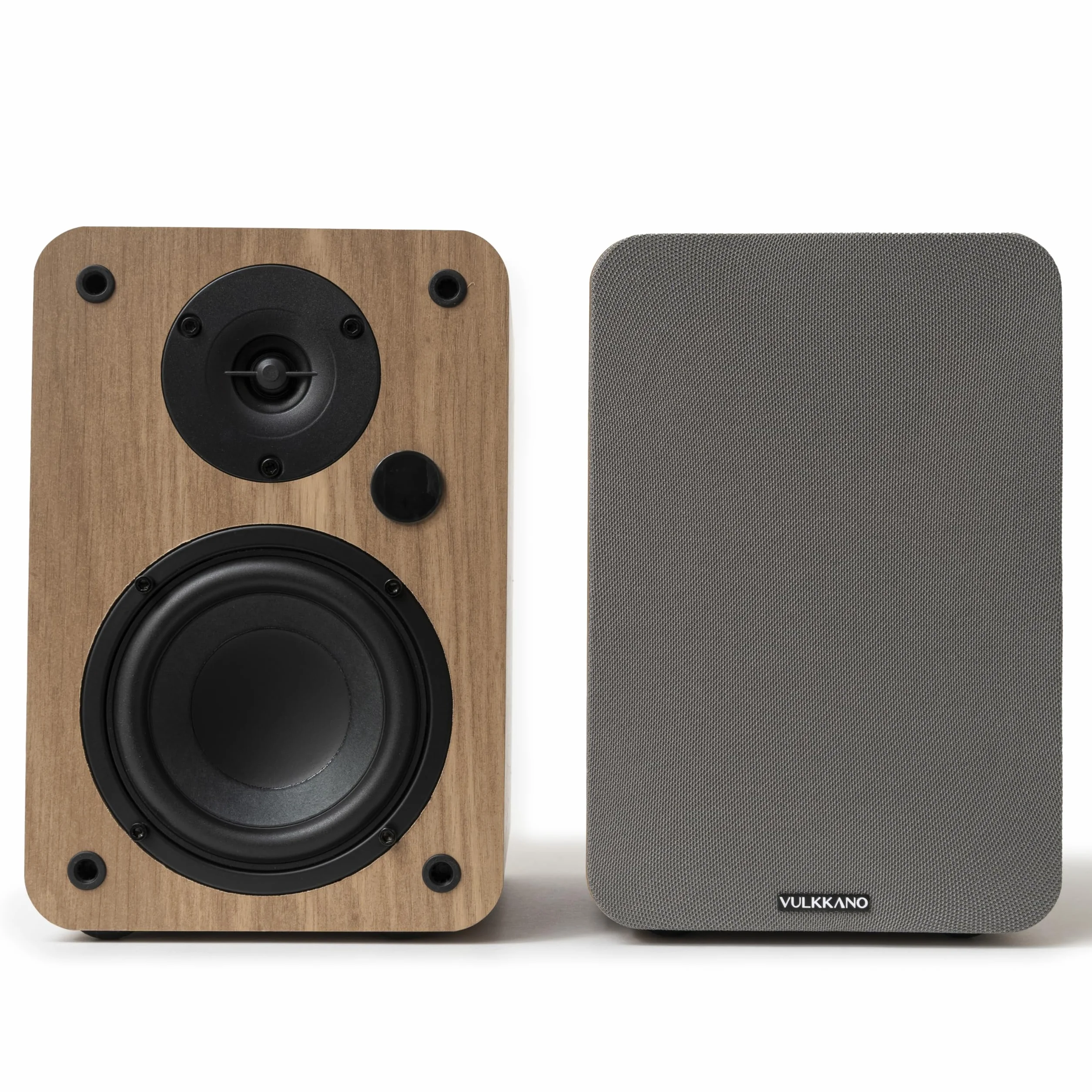 VULKKANO A4 Aktywne Głośniki Gółkowe z głośnikiem niskotonowym 4", Bluetooth 5.0, Optica, RCA, USB, Coaxial, Głośniki do komputerowe, brązowe