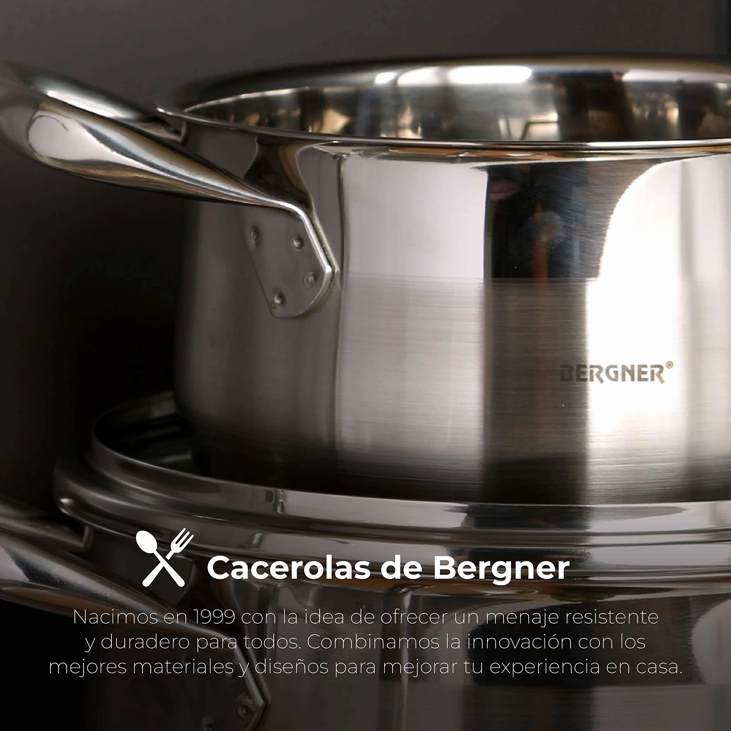 BERGNER Gourmet garnek ze stali nierdzewnej 8 l ze szklaną pokrywką