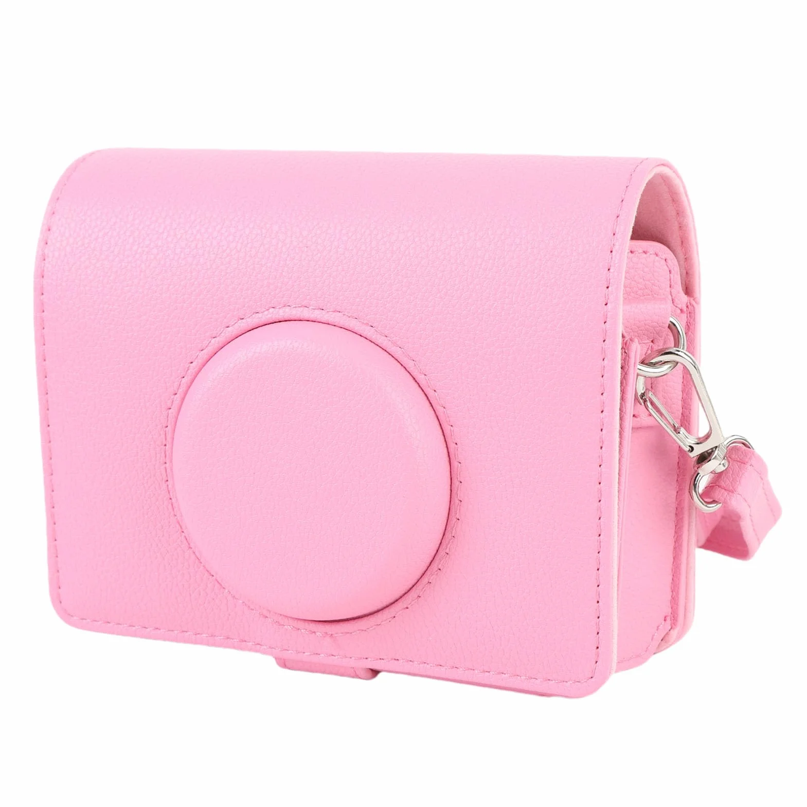 Elprico Etui Mini EVO, Skórzane Etui Ochronne z PU w ​​stylu Vintage do Aparatu Natychmiastowego Fuji Mini EVO ze Zdejmowanym, Regulowanym Paskiem na ramię