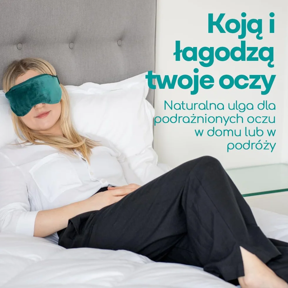 Medi Grade Podgrzewana Maska na Suche Oczy z Chłodzącą Terapią Żelową — Ciepły Kompres na Oczy do Podgrzewania w Kuchence Mikrofalowej Ze Zintegrowaną Maską Chłodzącą na Oczy, Która Łagodzi Migreny