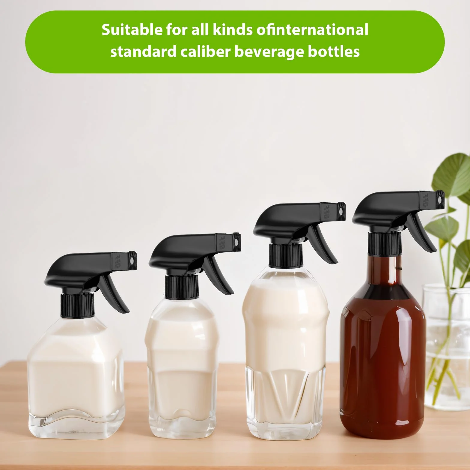 Ouligay Wymienna głowica rozpylacza do butelek z rozpylaczem, zamiennik głowicy do czyszczenia ogrodu, kuchni, domu, biura, 4 szt