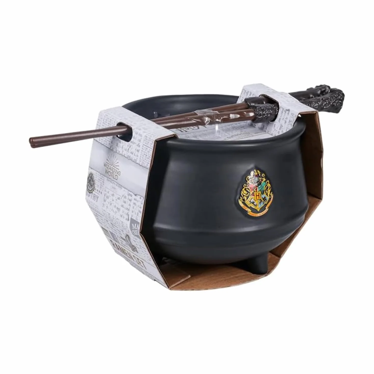 Paladone Harry Potter zestaw kociołków ramen ceramiczna miska na makaron z pałeczkami różdżka