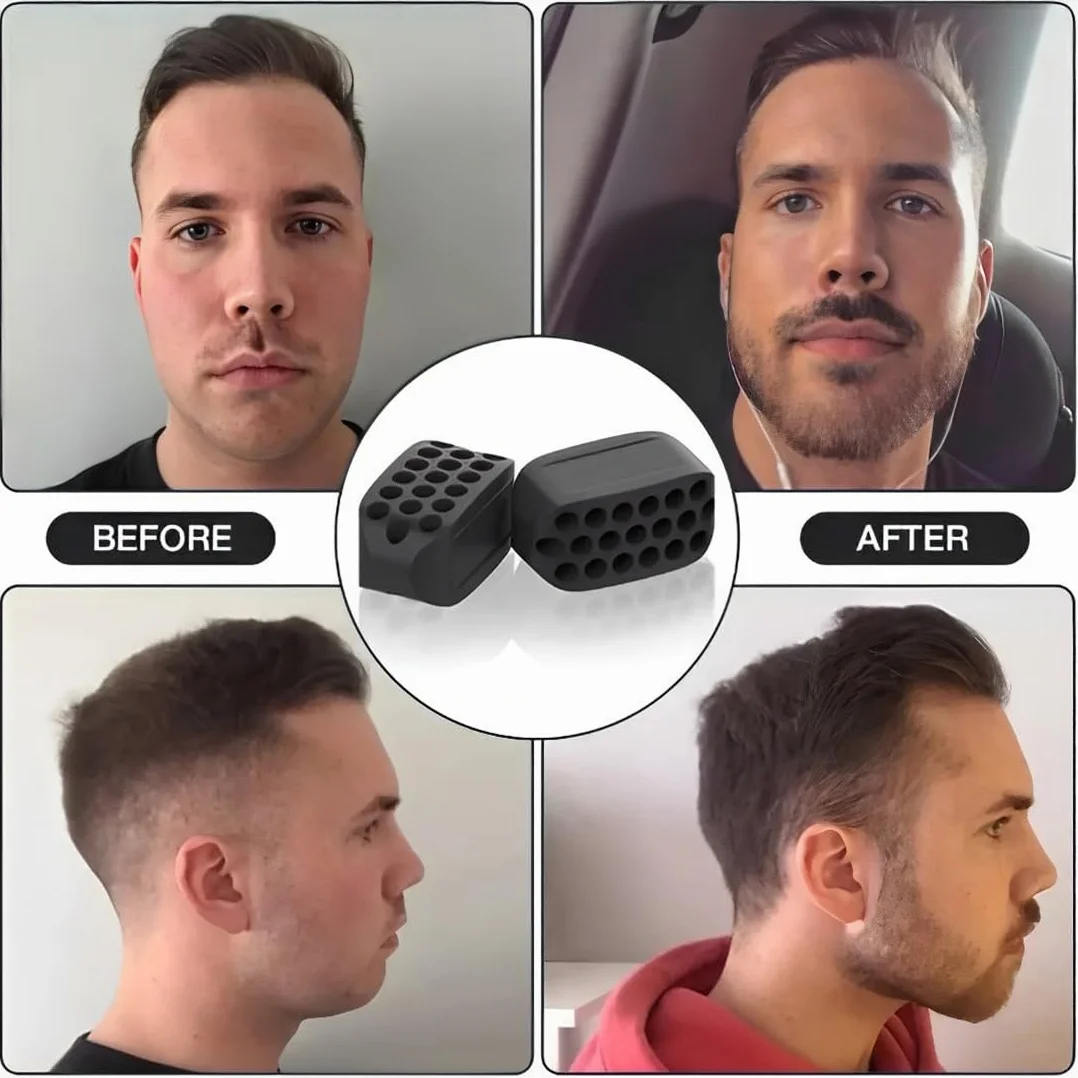 Jaw Trainer, 6 sztuk Jawline Exerciser i trening szczękowy, trening szczękowy, trener szczękowy, podwójny podbródek, do ćwiczeń mięśni twarzy, mężczyzn i kobiet, A