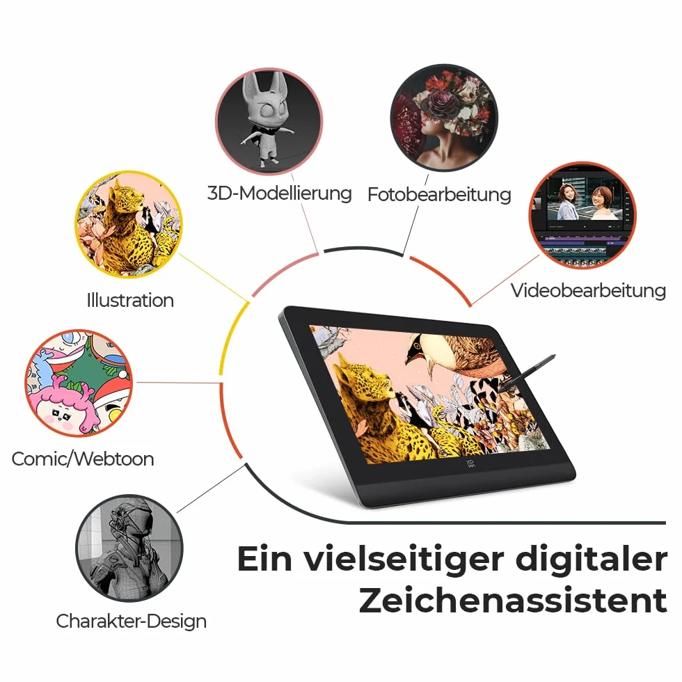 XPPen Artist PRO 16 Gen.2 wyświetlacz graficzny, 16 cali, rysik X3 Pro i szybki pilot, tablet graficzny 99% sRGB