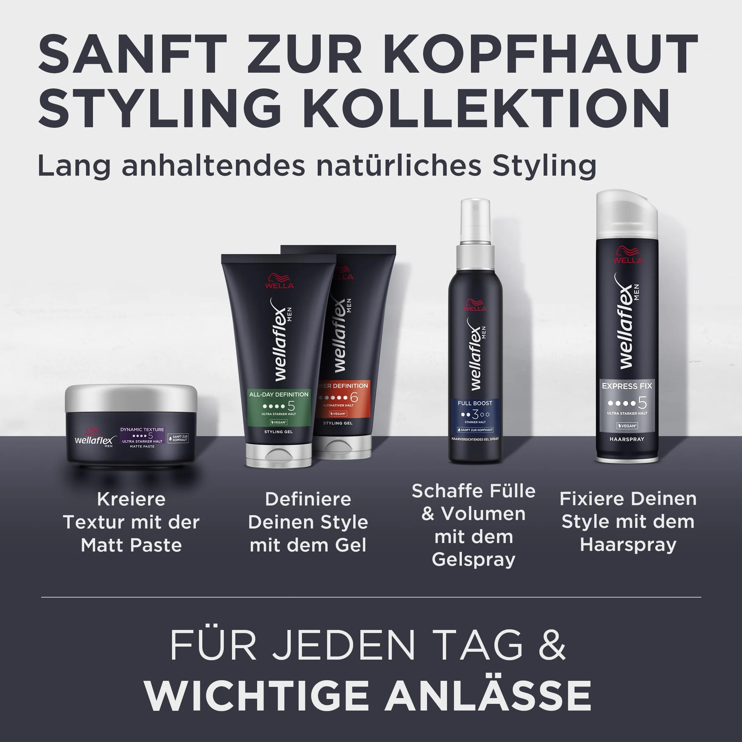 Wellaflex Men All-Day Definition Żel do Włosów 150 ml