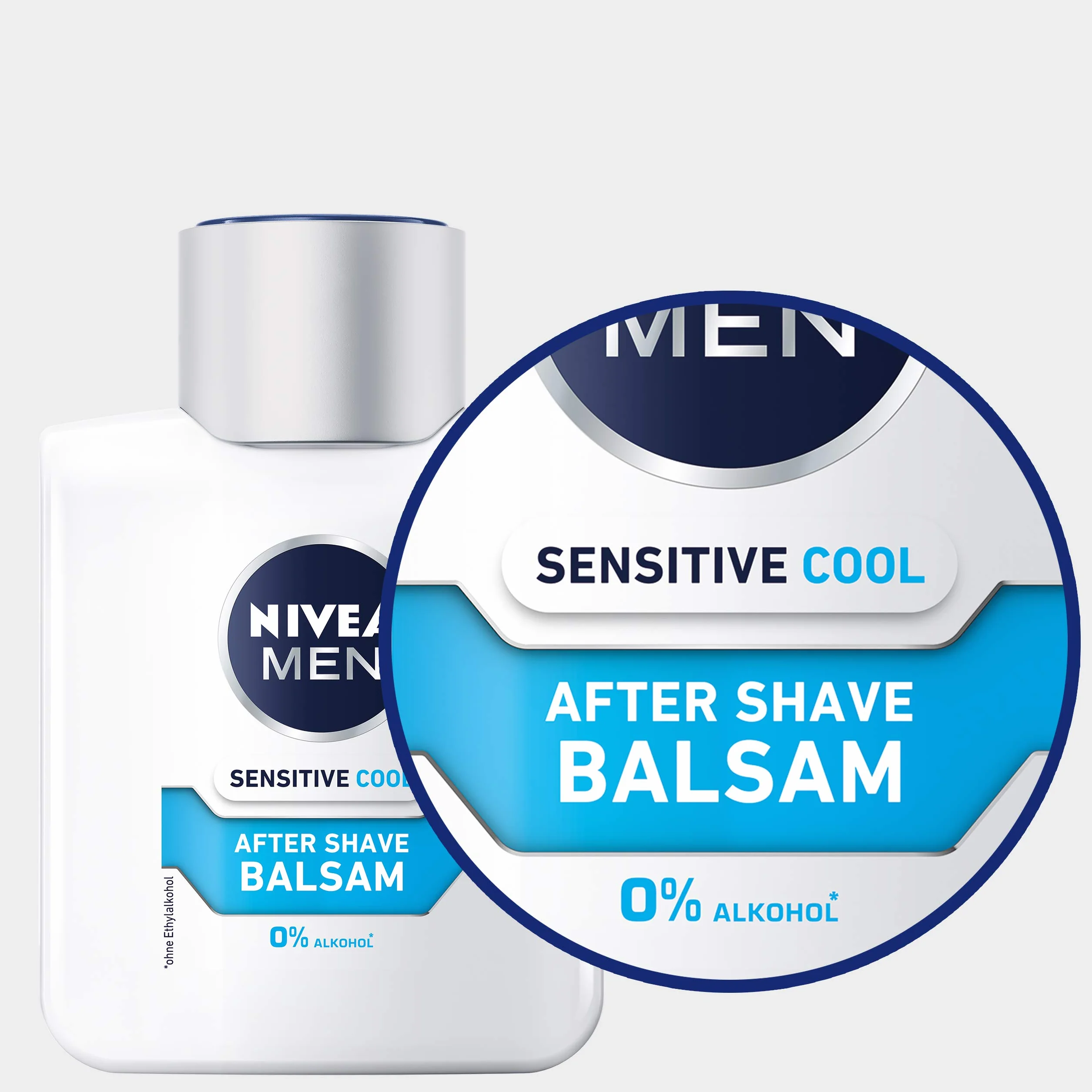 NIVEA MEN Sensitive Cool After Shave Balsam (100 ml), uspokajający balsam po goleniu, pielęgnacja skóry po goleniu z rumiankiem i witaminą E