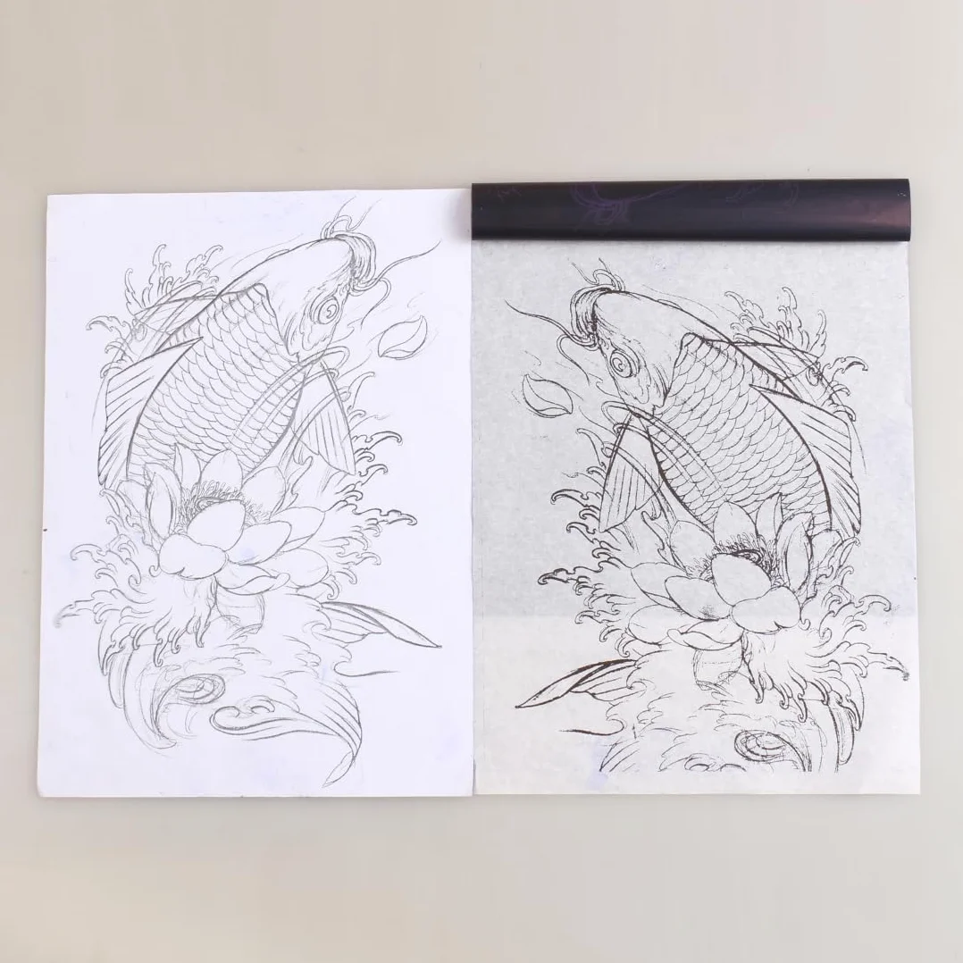 Dragonhawk Tattoo Practice Skin Kit - 5 Sheets 3mm Thick Fake Skin with 20 Transfer Papers for Beginners & Professionals