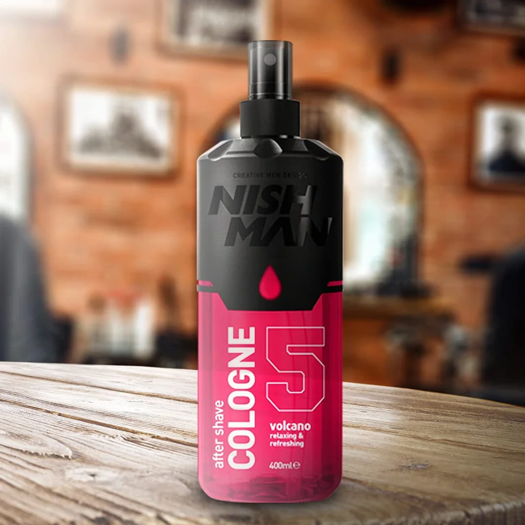 NISHMAN Woda Po Goleniu 05 - Volcano 400ml - Odświeżający Zapach dla Nowoczesnego Mężczyzny - Idealny po Goleniu - Długotrwała Ochrona i Nawilżenie