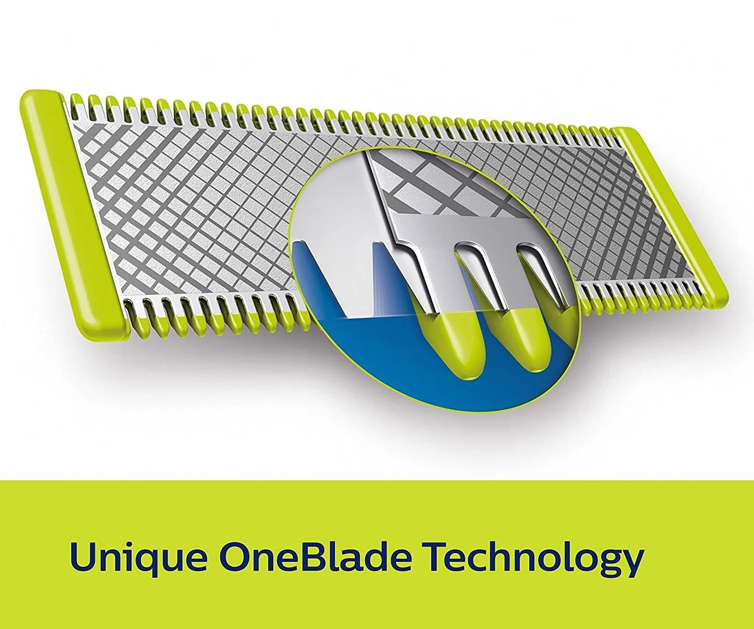 Wymienne ostrze Philips OneBlade - Pasuje do wszystkich uchwytów OneBlade - 200 ruchów na sekundę - Przycinanie, modelowanie i golenie włosów każdej długości - 2 ostrza - QP220/50