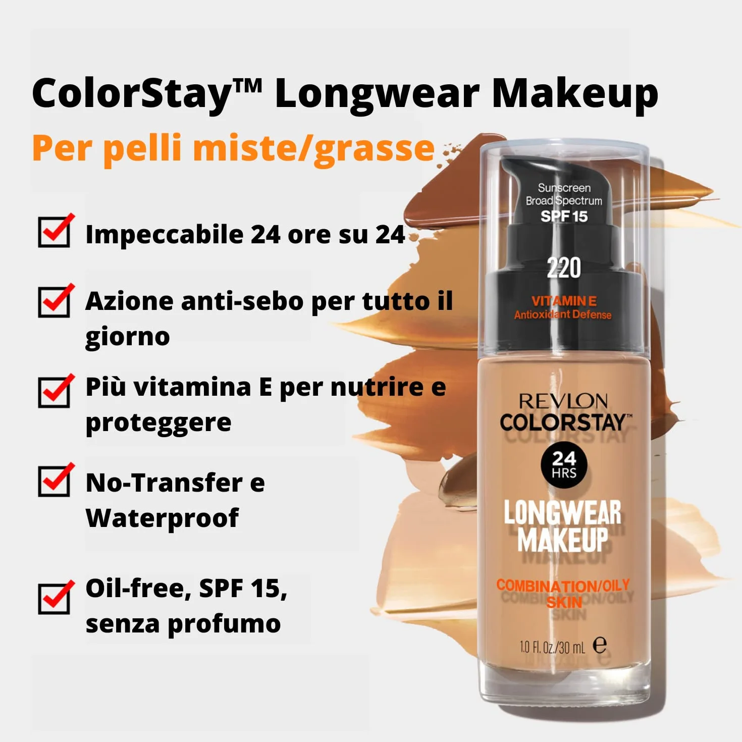 Revlon Colorstay Podkład do Twarzy, 250 Fresh Beige, 30 ml