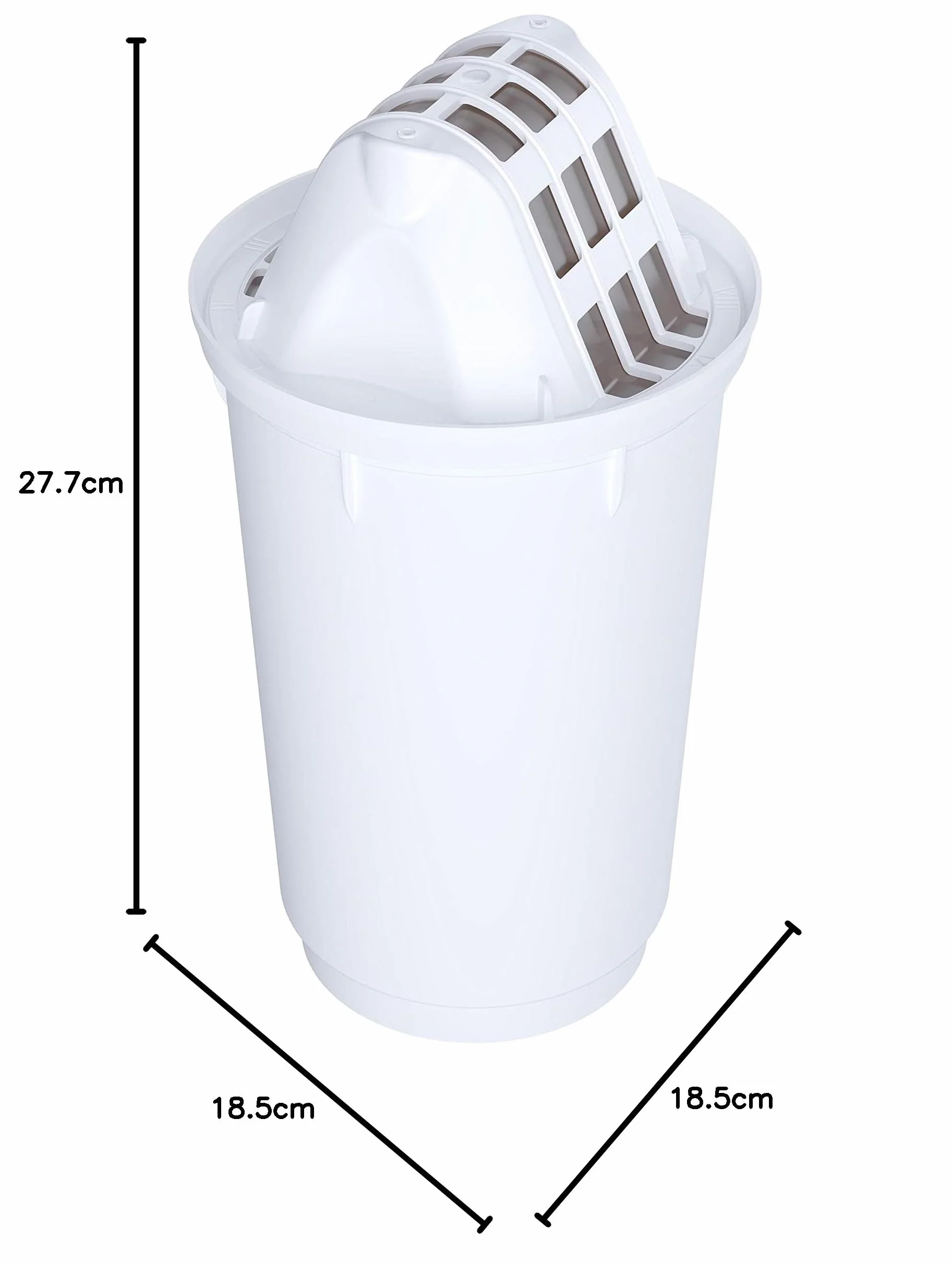 AQUAPHOR Filtr do wody Provence czarny w zestawie z 1 filtrem A5 I karafka na 4,2 l I Duży fiIter o wyglądzie szkła I Redukuje wapno i chlor, filtr do wody stołowej, stylowy pojemnik, idealny dla