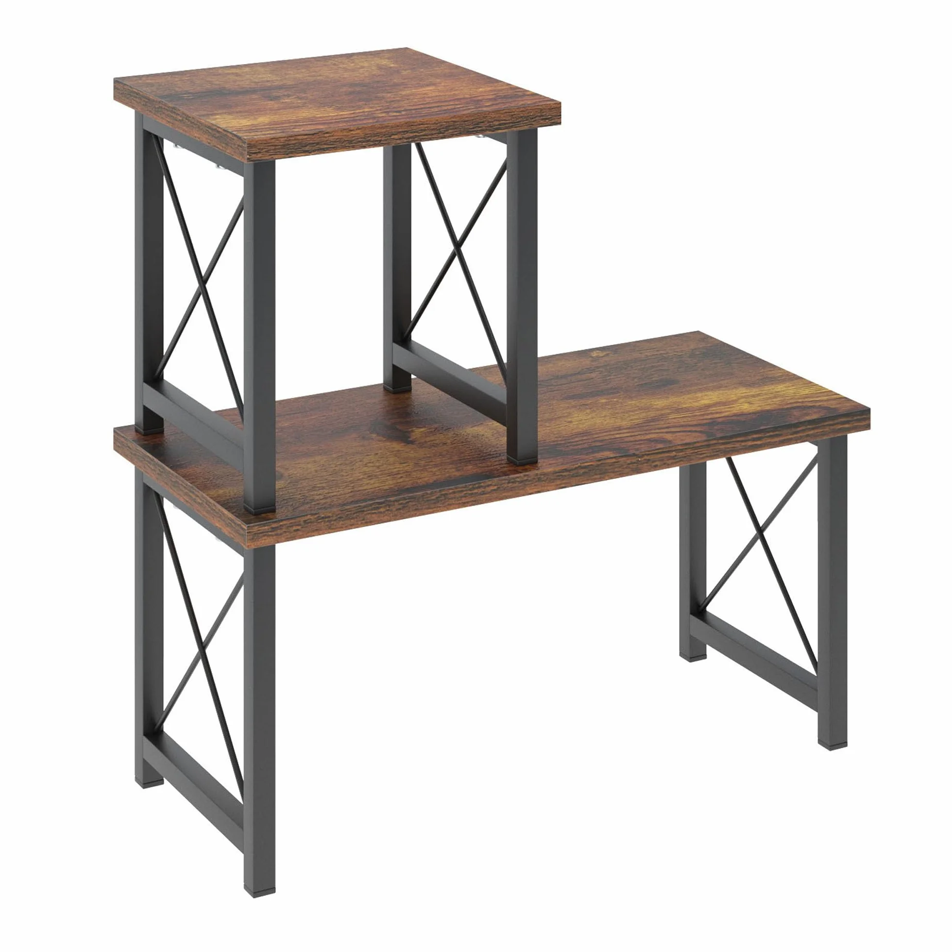 Półka na biurko organizer do przechowywania kuchni 40x40x19 cm drewno metal